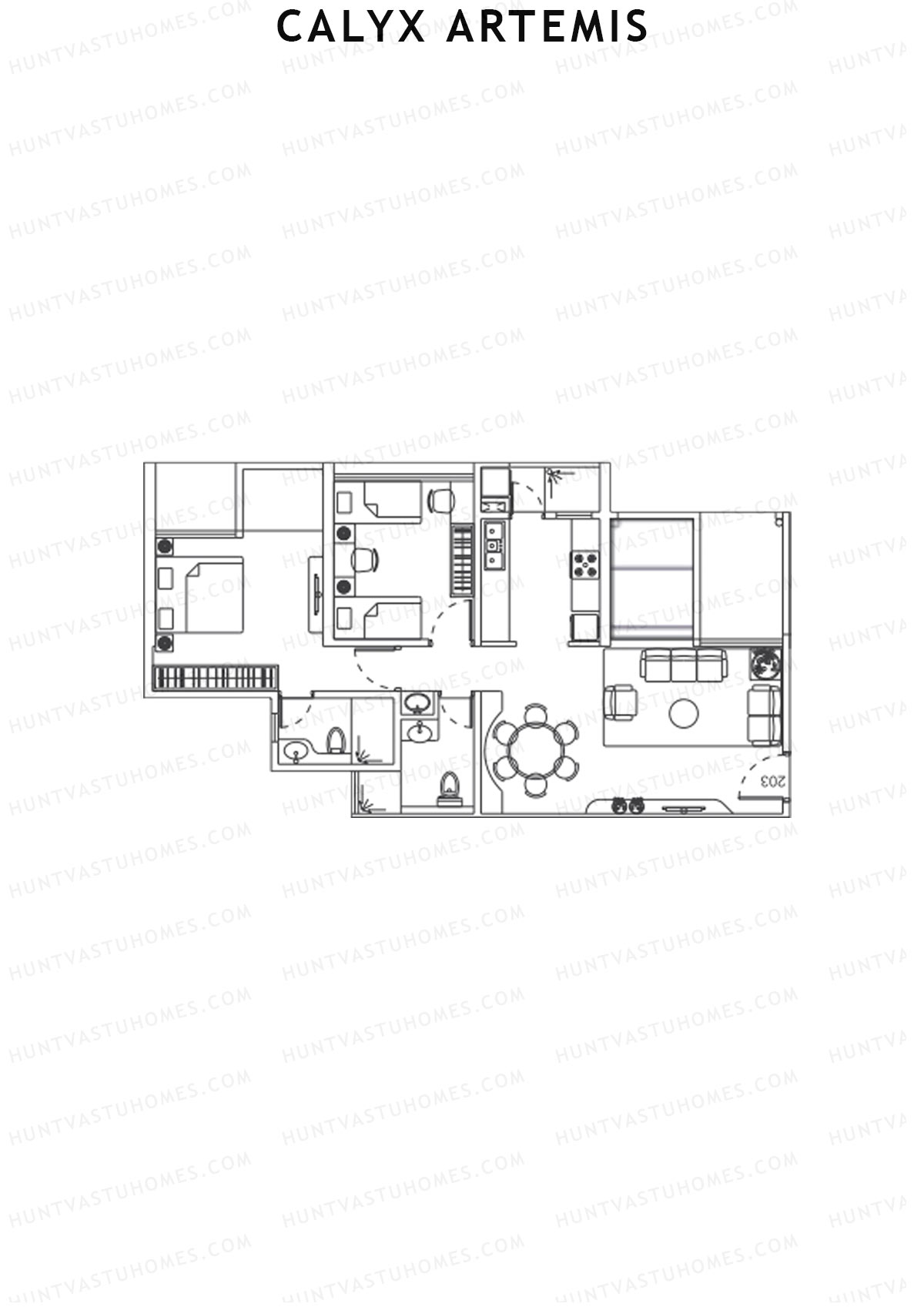 Calyx Artemis Wing B Unit 4 Floor Plan