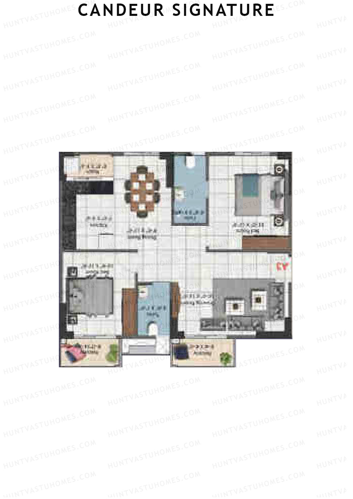 Candeur Signature Larimar E Unit 3 Floor Plan