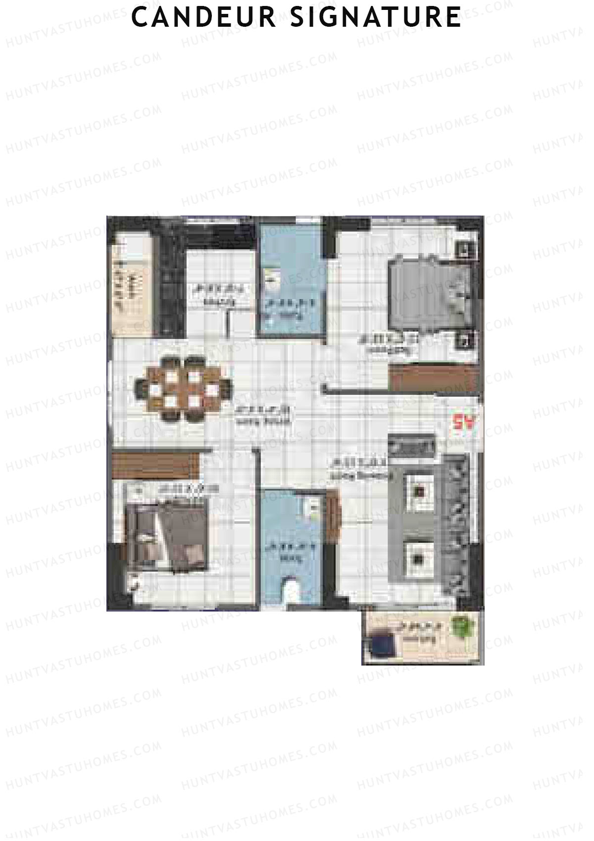 Candeur Signature Quartz C Unit 5 Floor Plan