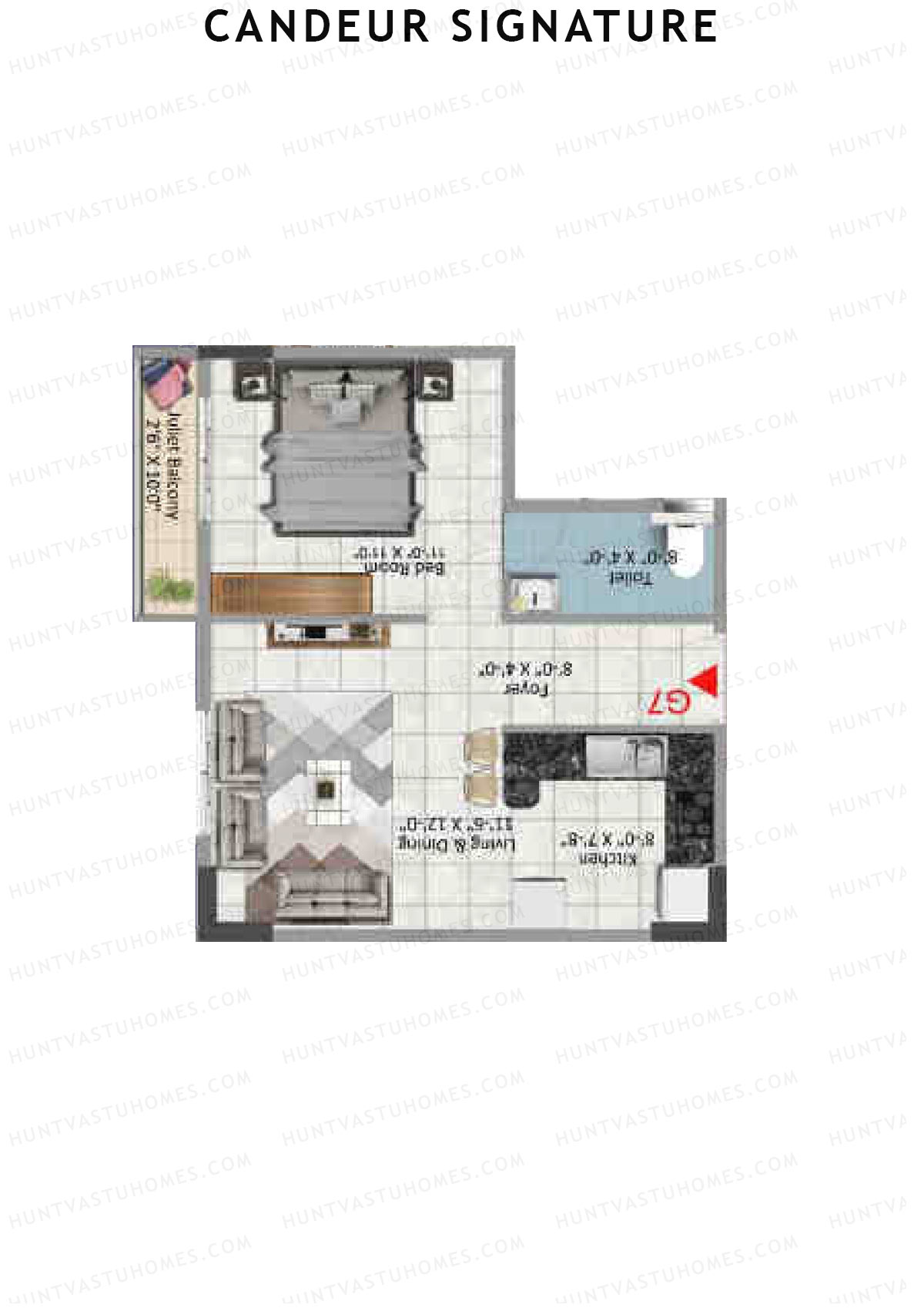 Candeur Signature Zircon G Unit 7 Floor Plan