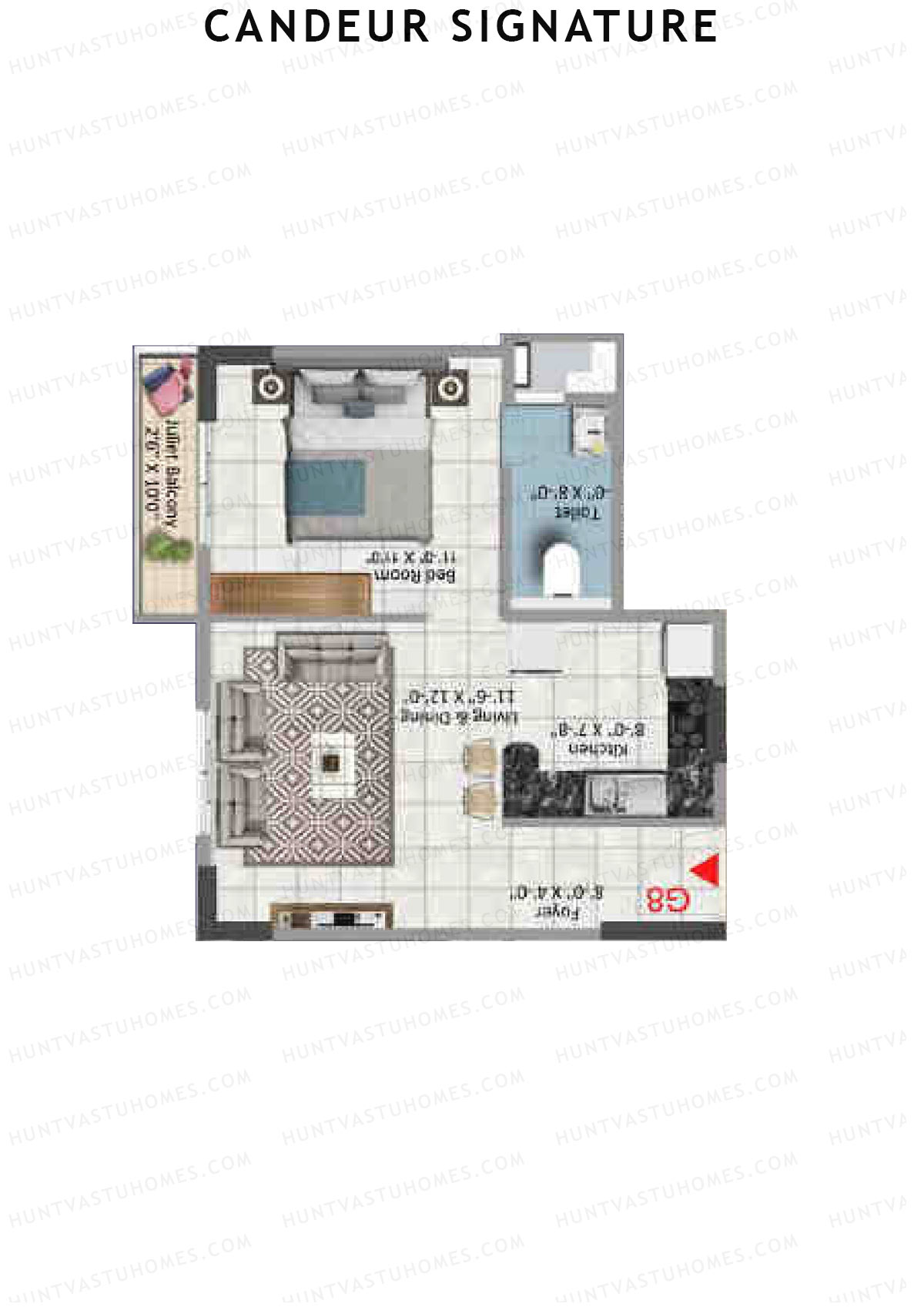 Candeur Signature Zircon G Unit 8 Floor Plan