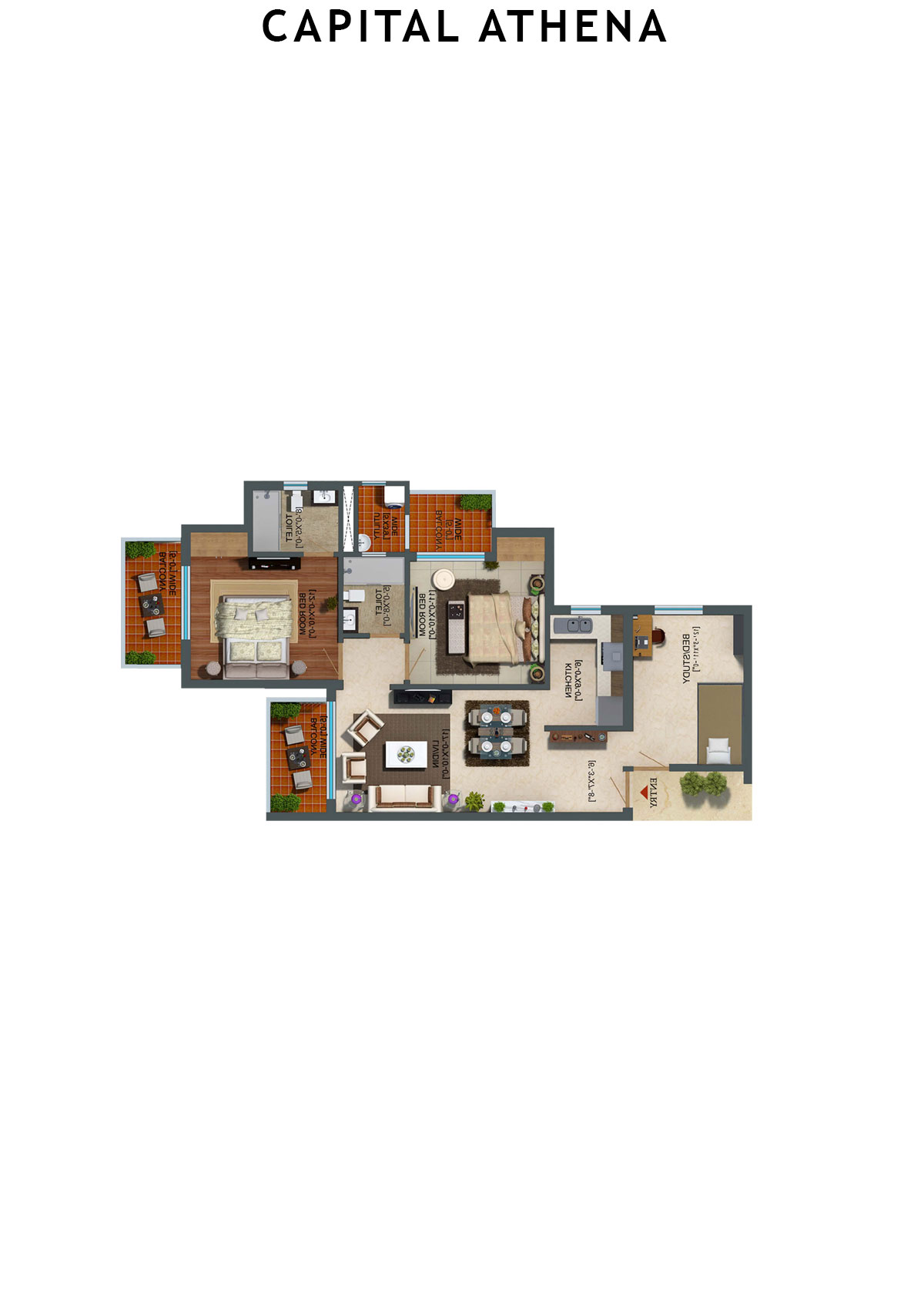 Capital Athena Tower CA7 Unit 7 (Type 2) Floor Plan