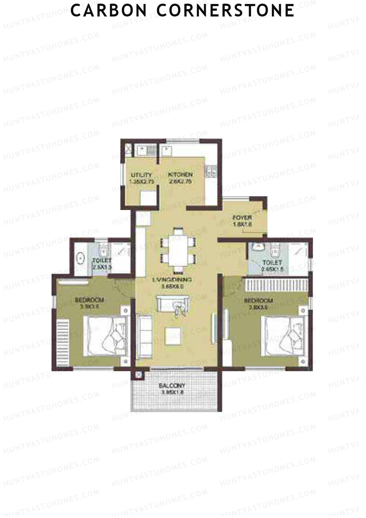 Carbon Cornerstone Tower 1 Unit 4 Floor Plan