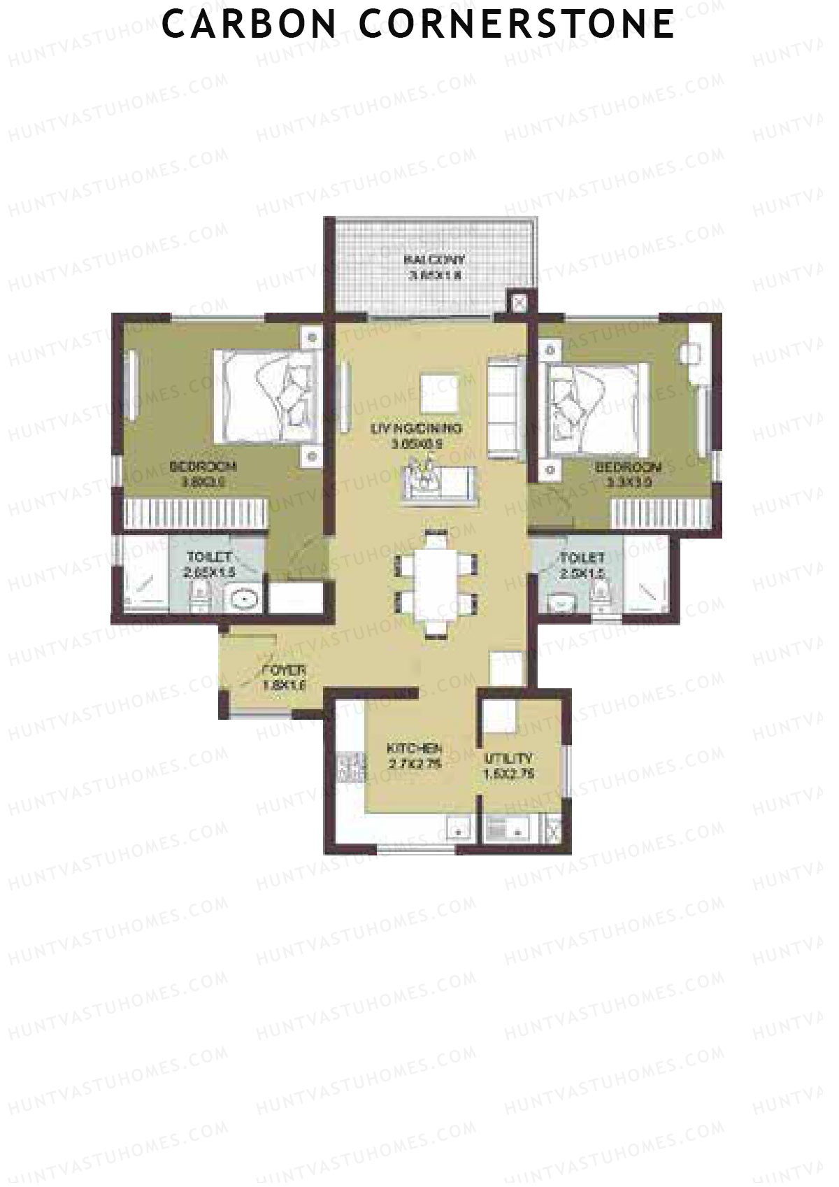Carbon Cornerstone Tower 1 Unit 5 Floor Plan