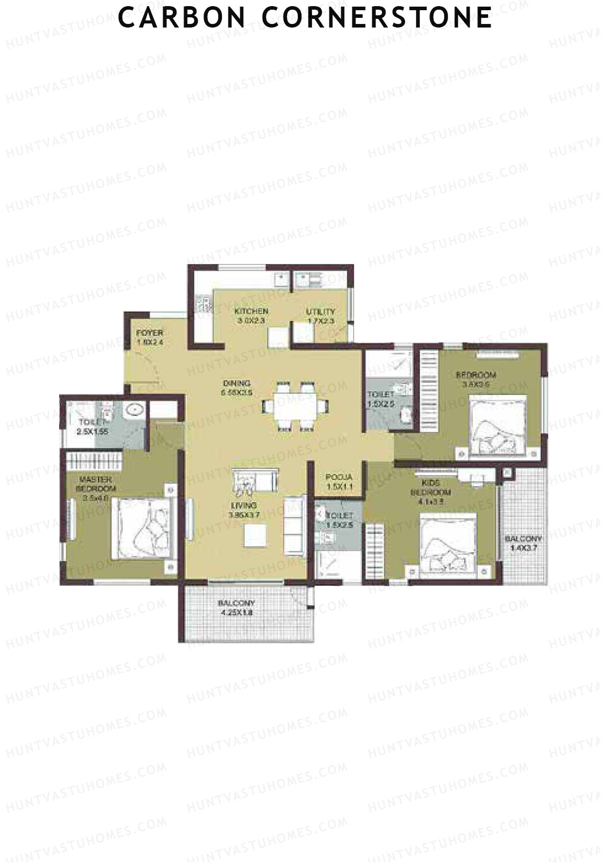 Carbon Cornerstone Tower 1 Unit 7 Floor Plan