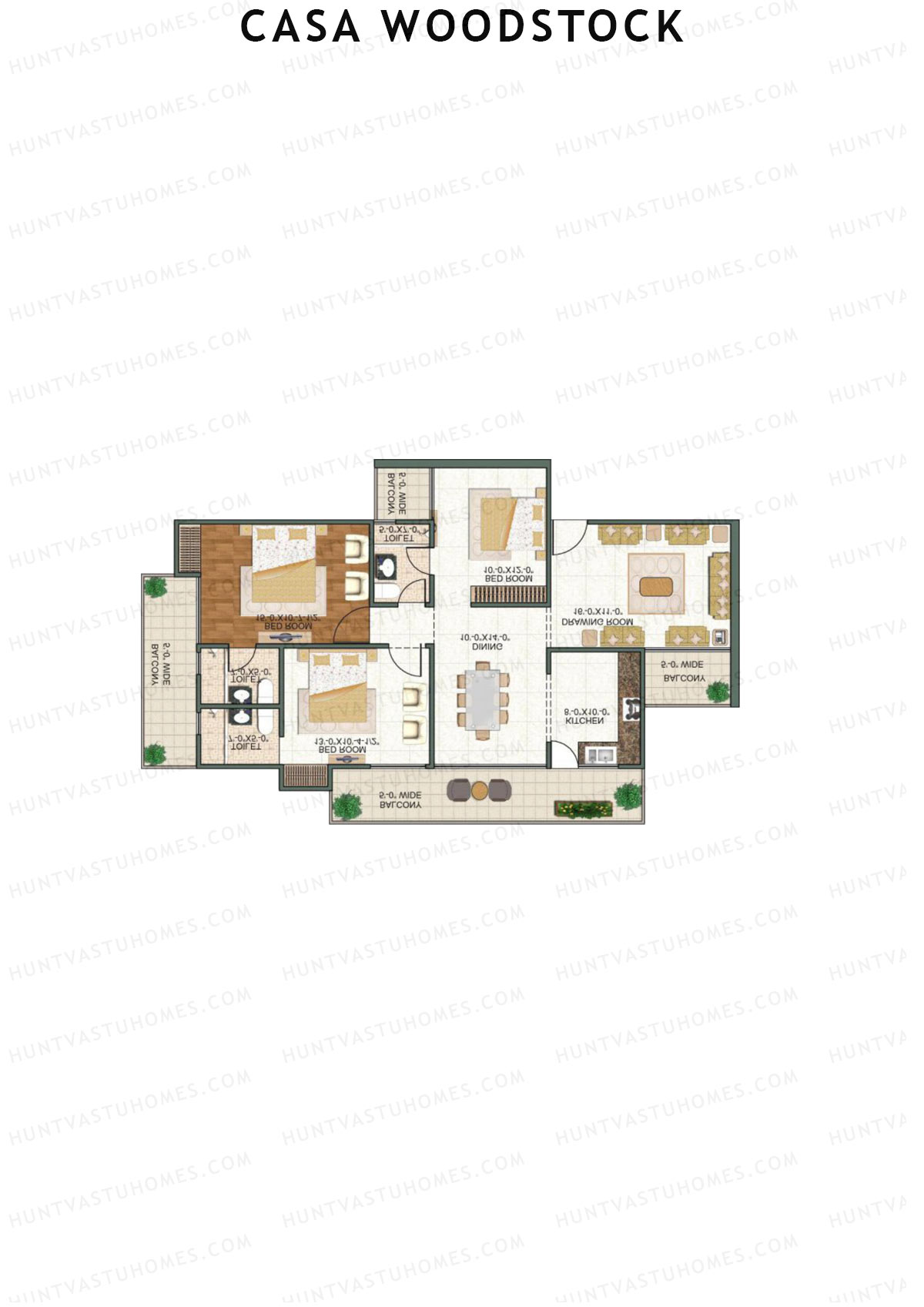 Casa Woodstock Tower B Unit 3 (Type 3) Floor Plan
