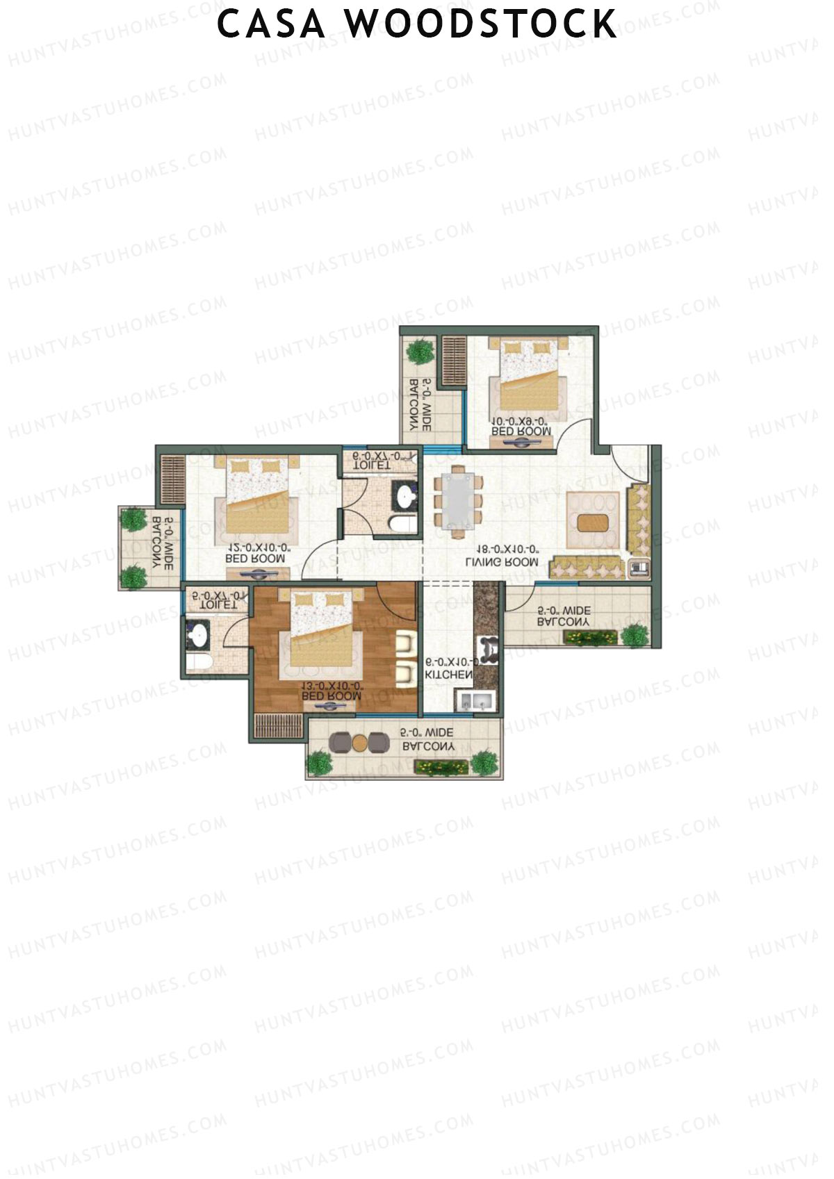 Casa Woodstock Tower B Unit 4 (Type 2) Floor Plan