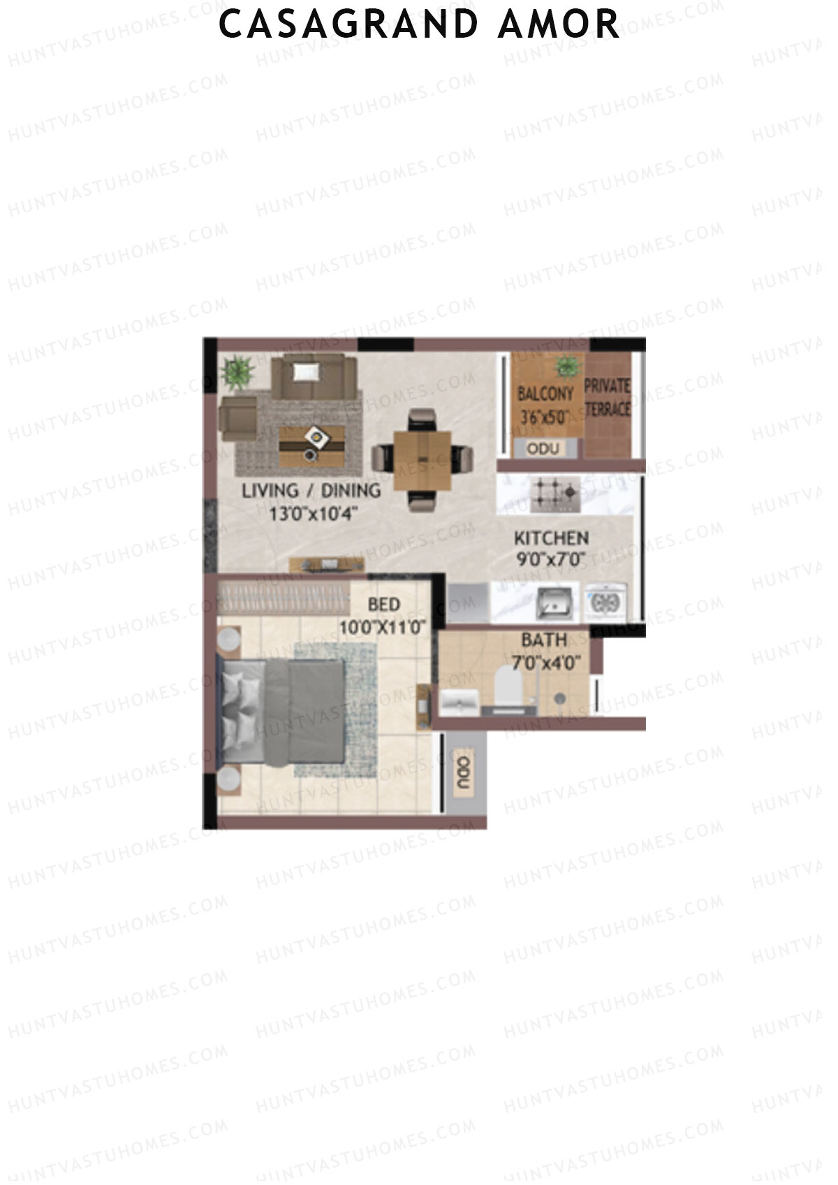 Casagrand Amor Block A Unit 1 Floor Plan