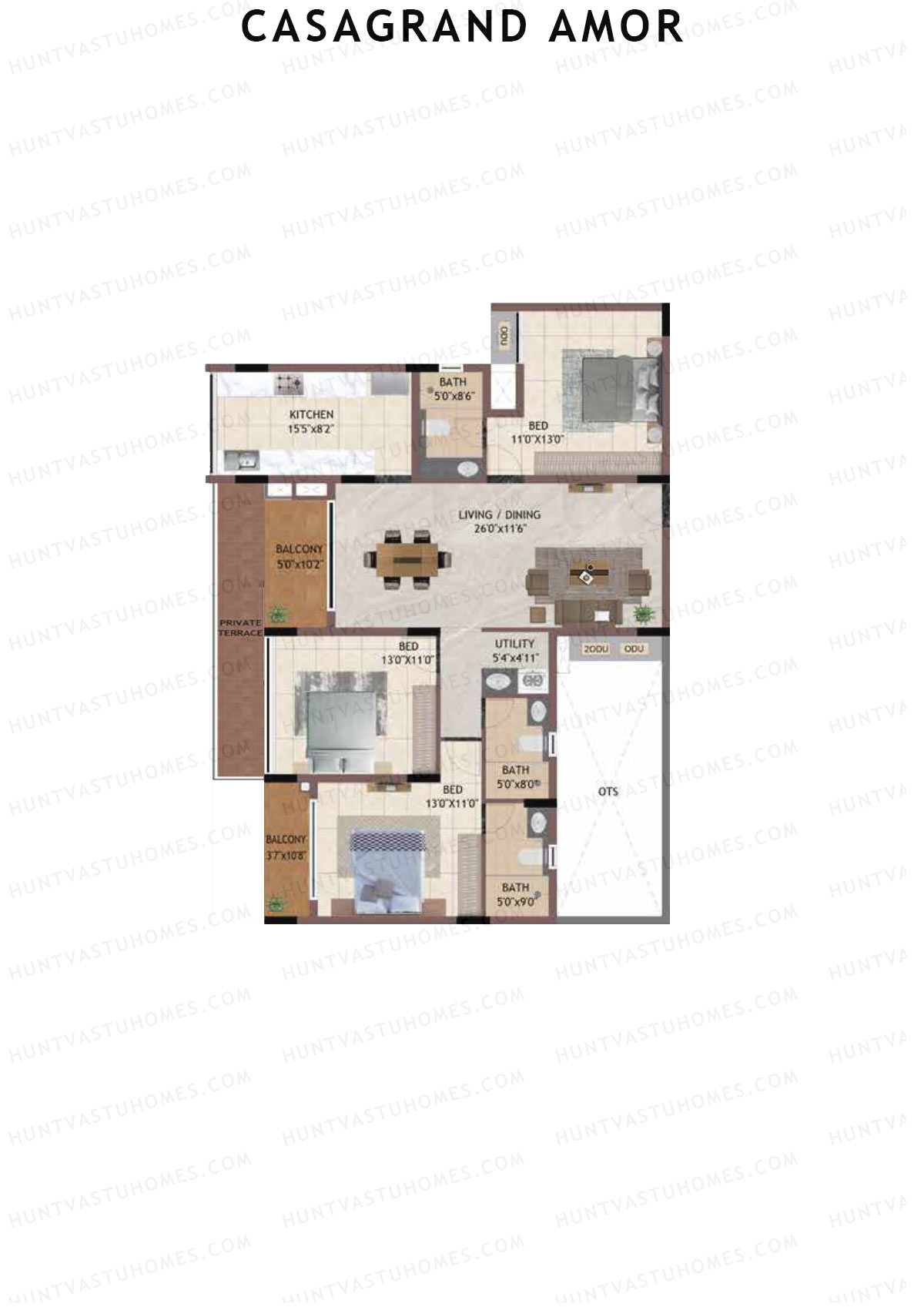 Casagrand Amor Block B Unit 7 Floor Plan