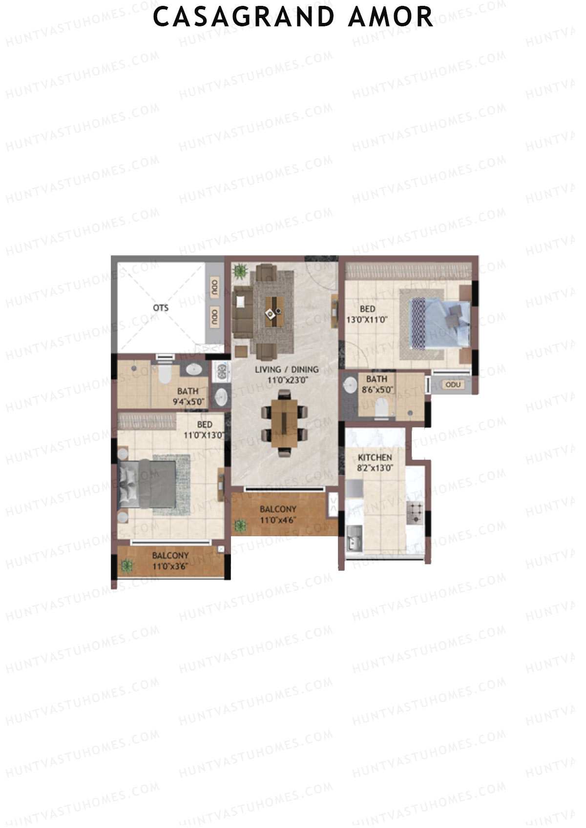 Casagrand Amor Block C Unit 4 Floor Plan