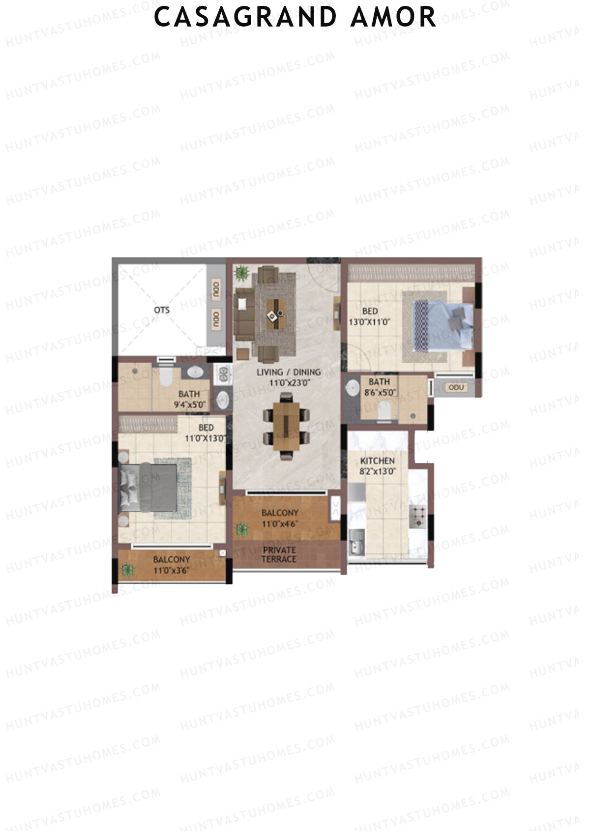 Casagrand Amor Block C Unit 4 Floor Plan