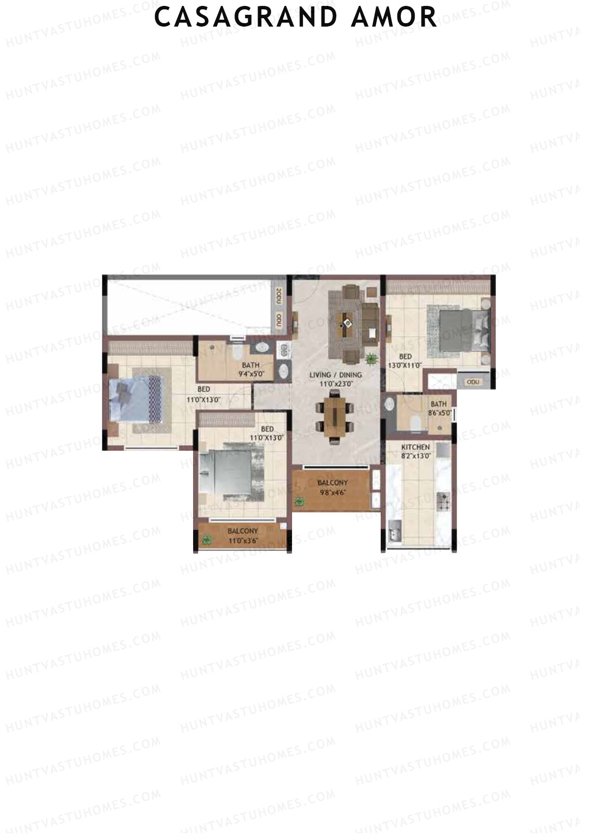 Casagrand Amor Block D Unit 6 Floor Plan