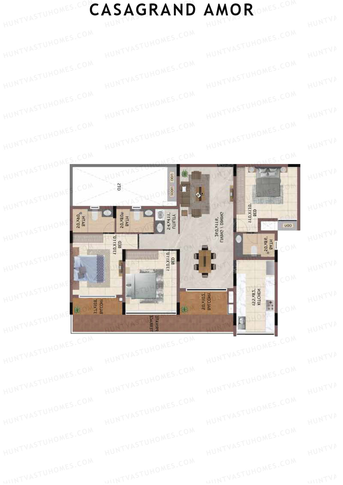 Casagrand Amor Block E Unit 6 Floor Plan