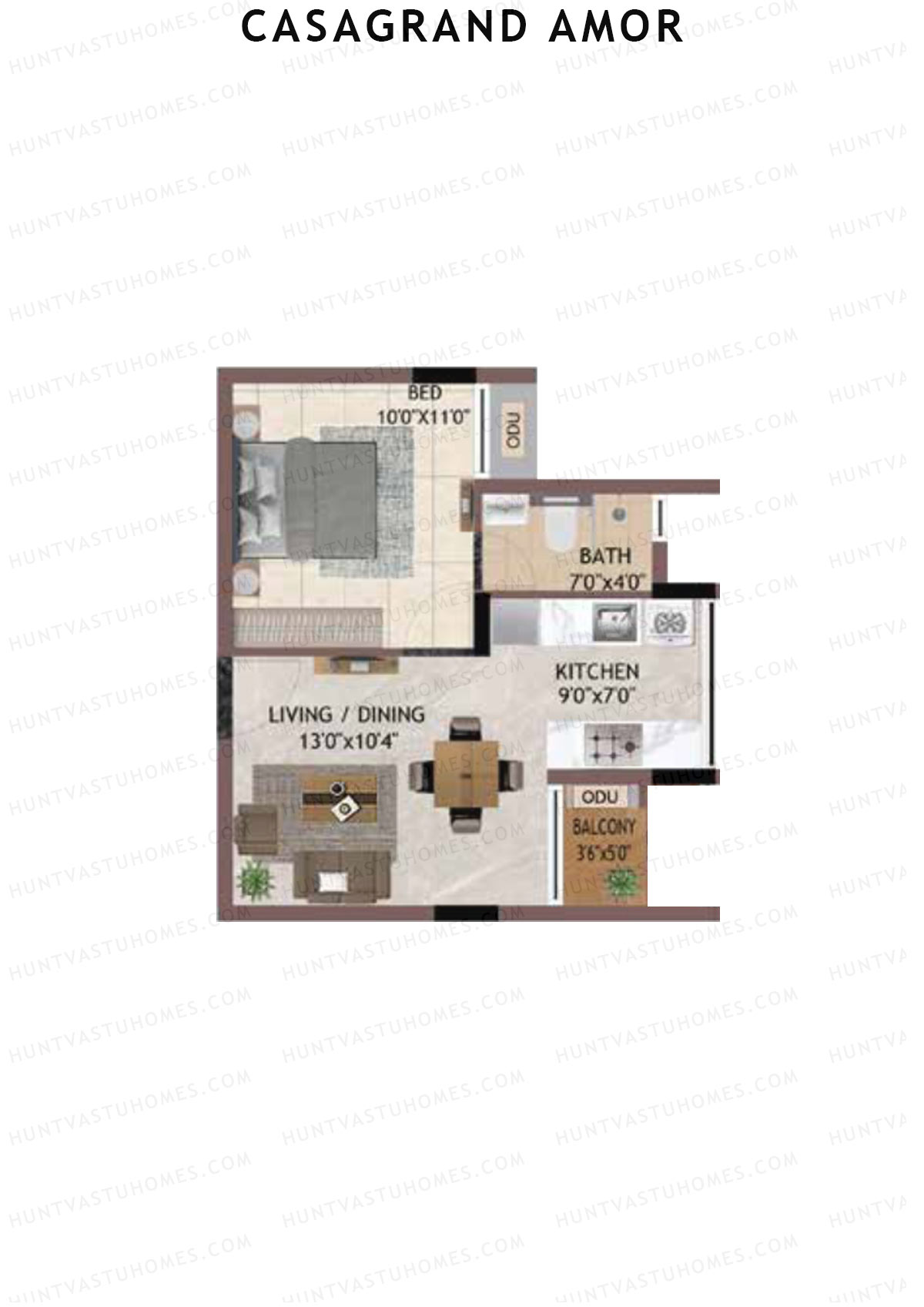 Casagrand Amor Block H Unit 1 Floor Plan