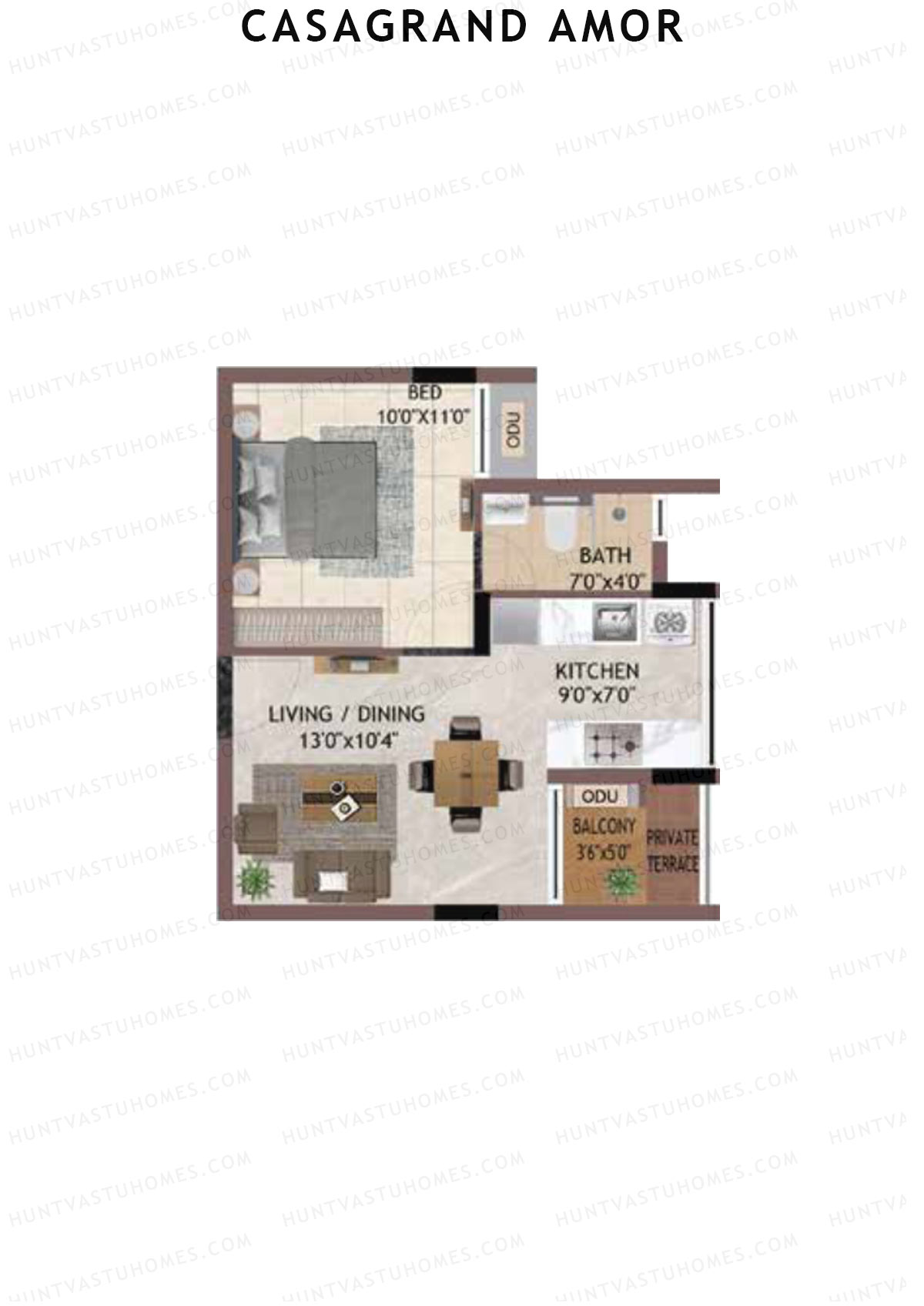 Casagrand Amor Block H Unit 1 Floor Plan