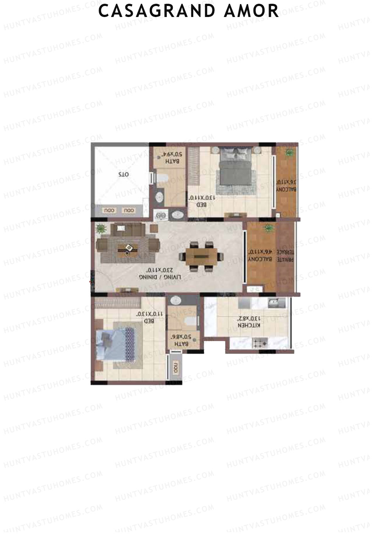 Casagrand Amor Block M Unit 6 Floor Plan