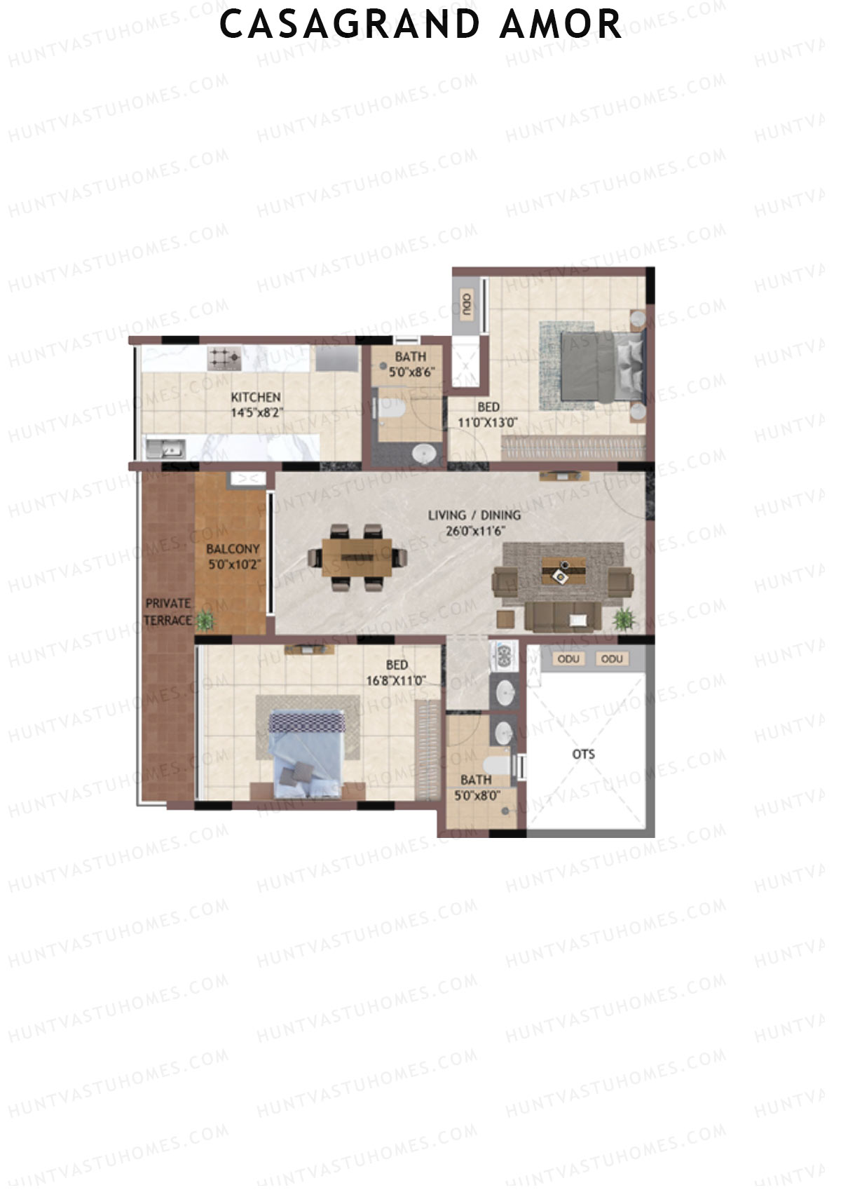 Casagrand Amor Block P Unit 1 Floor Plan