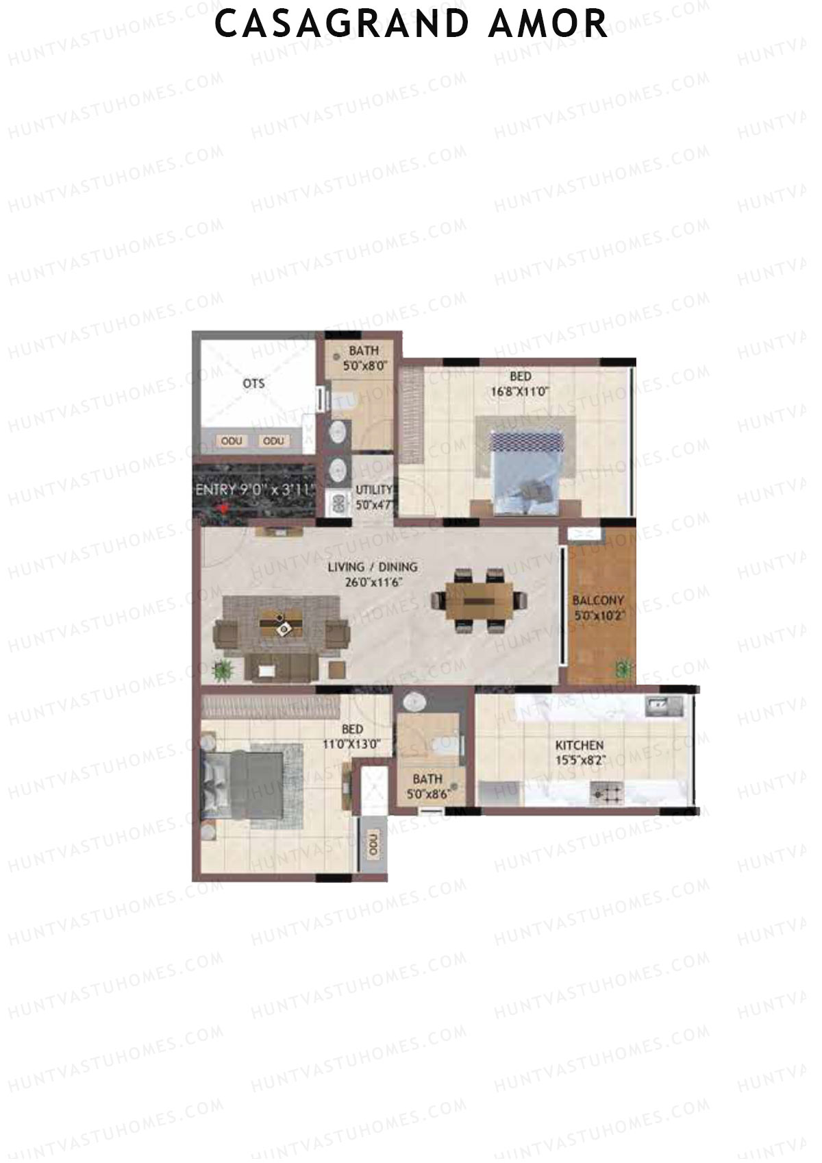 Casagrand Amor Block P Unit 5 Floor Plan