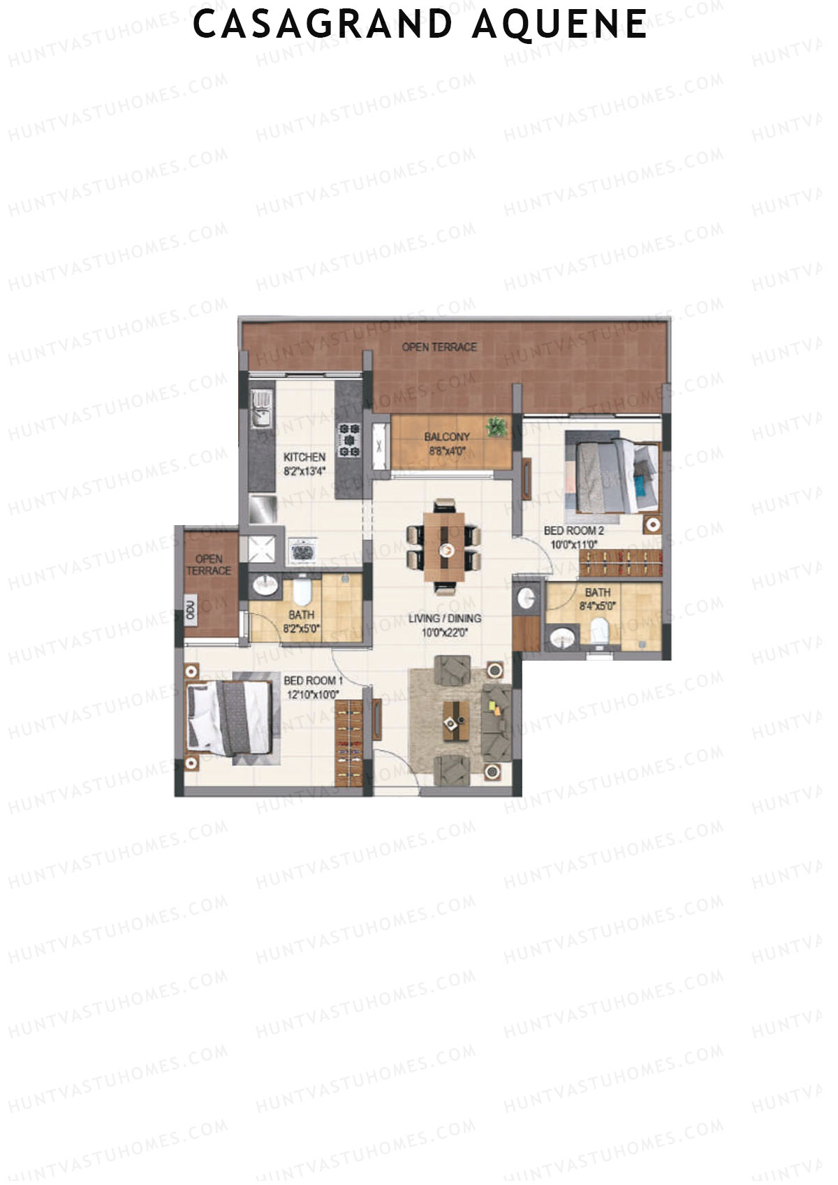 Casagrand Aquene Tower 1 Unit A1 Floor Plan