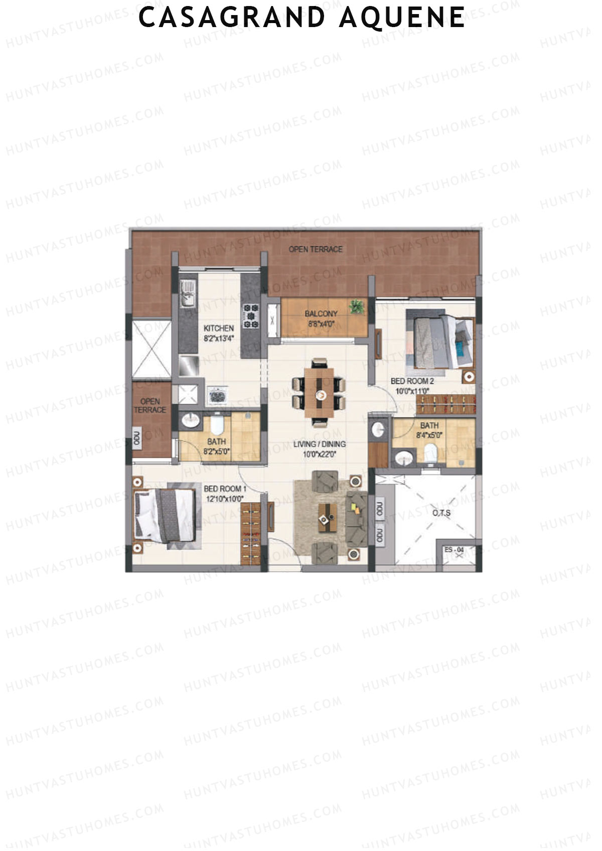 Casagrand Aquene Tower 1 Unit A8 Floor Plan