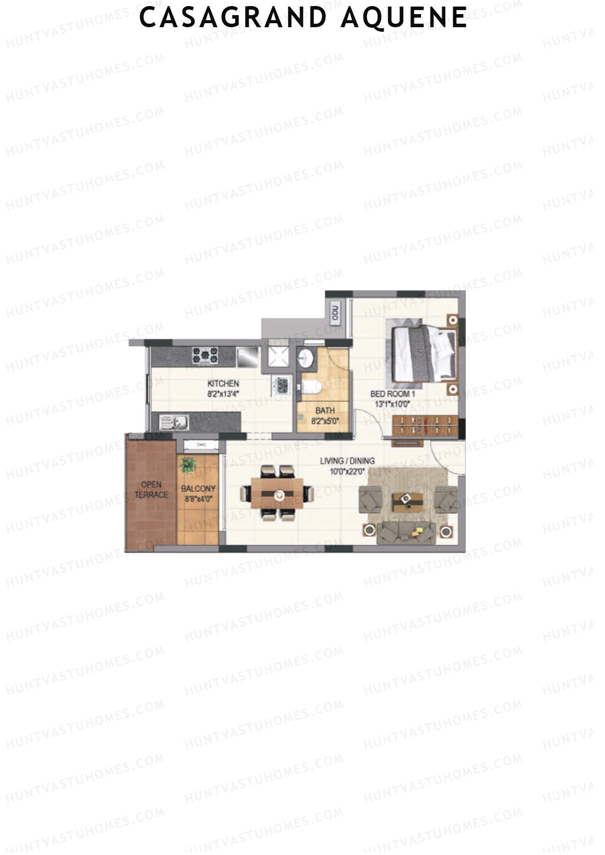 Casagrand Aquene Tower 1 Unit C1 Floor Plan