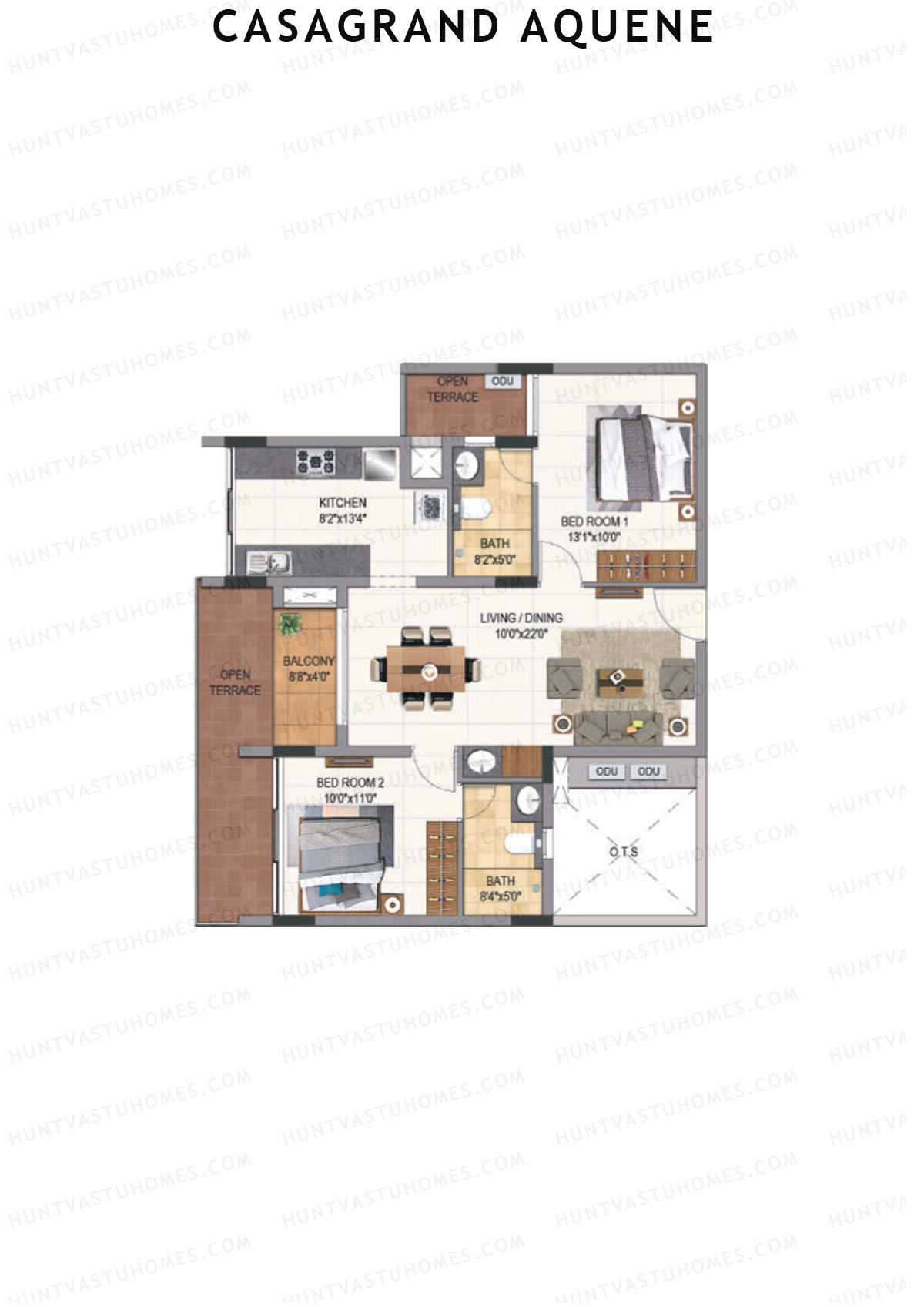 Casagrand Aquene Tower 1 Unit C3 Floor Plan
