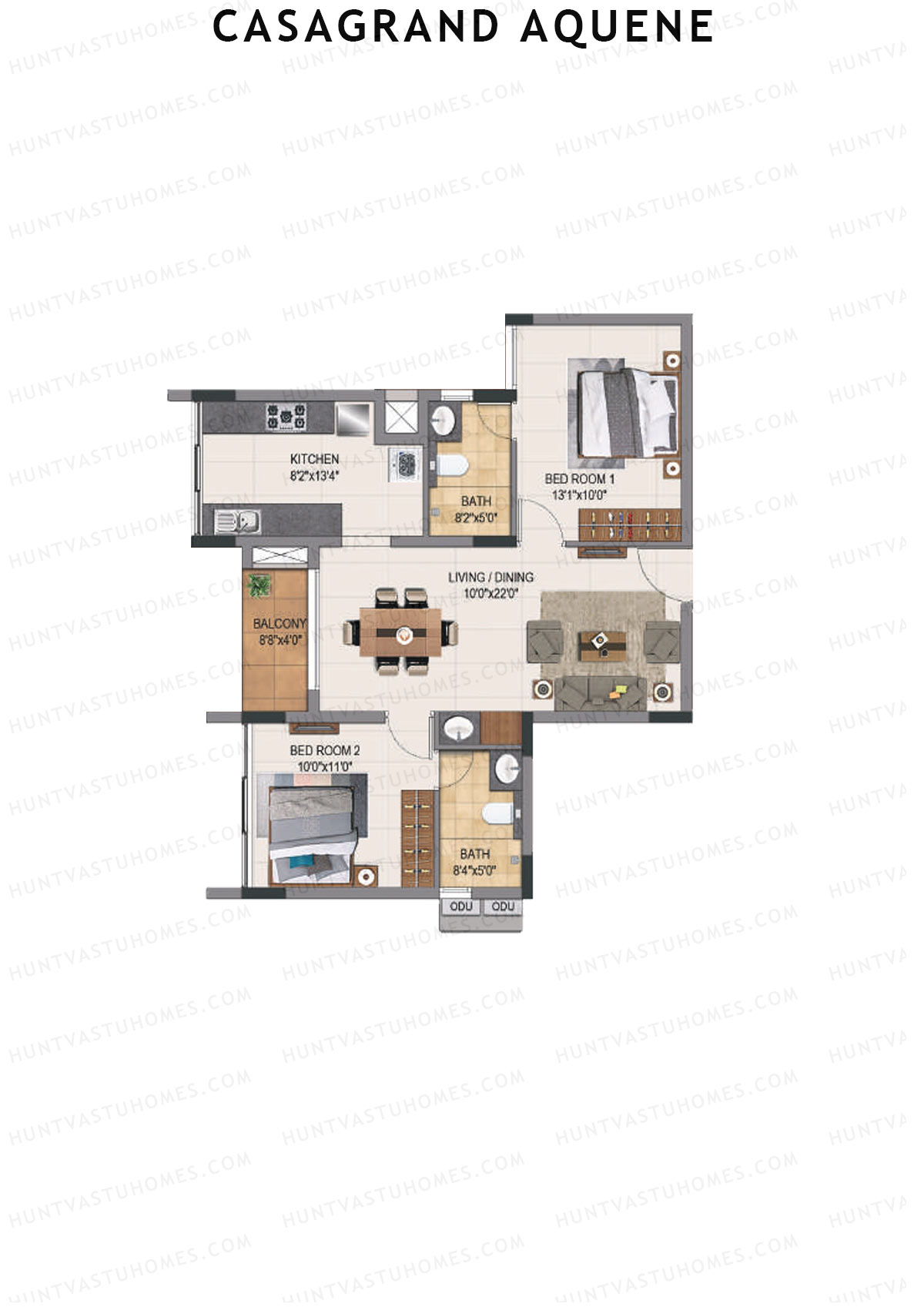 Casagrand Aquene Tower 1 Unit C4 Floor Plan