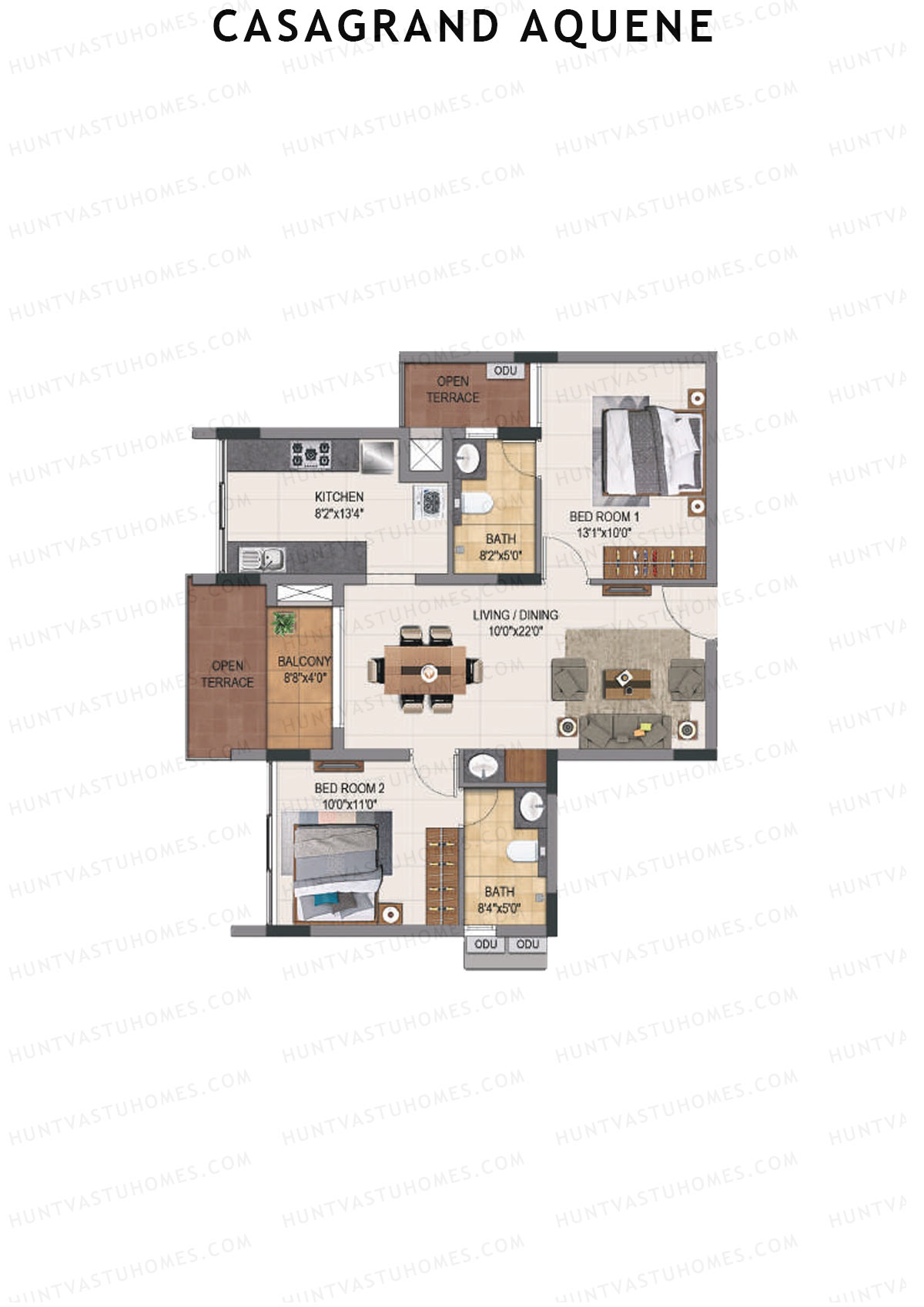 Casagrand Aquene Tower 1 Unit C4 Floor Plan