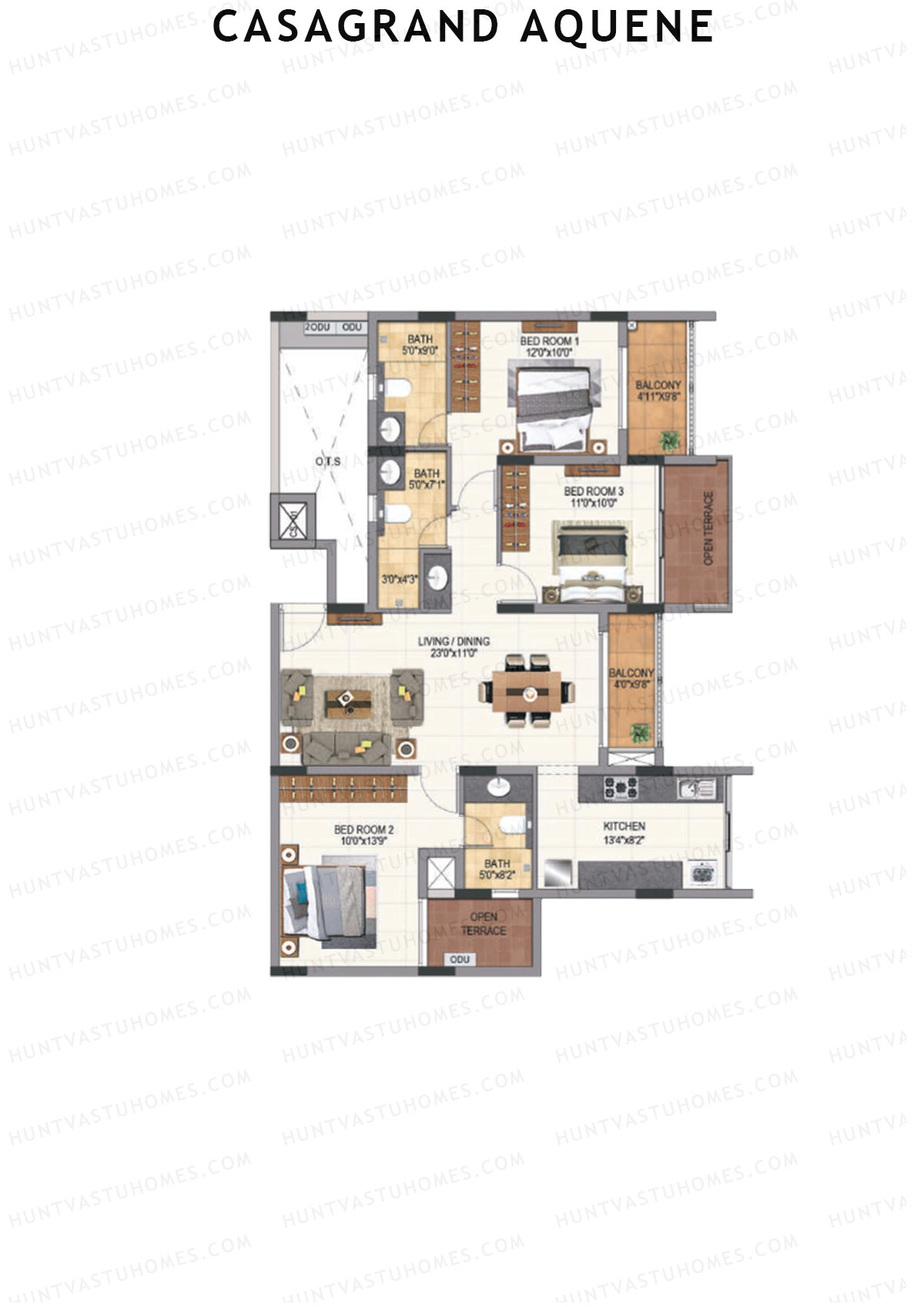 Casagrand Aquene Tower 1 Unit C6 Floor Plan