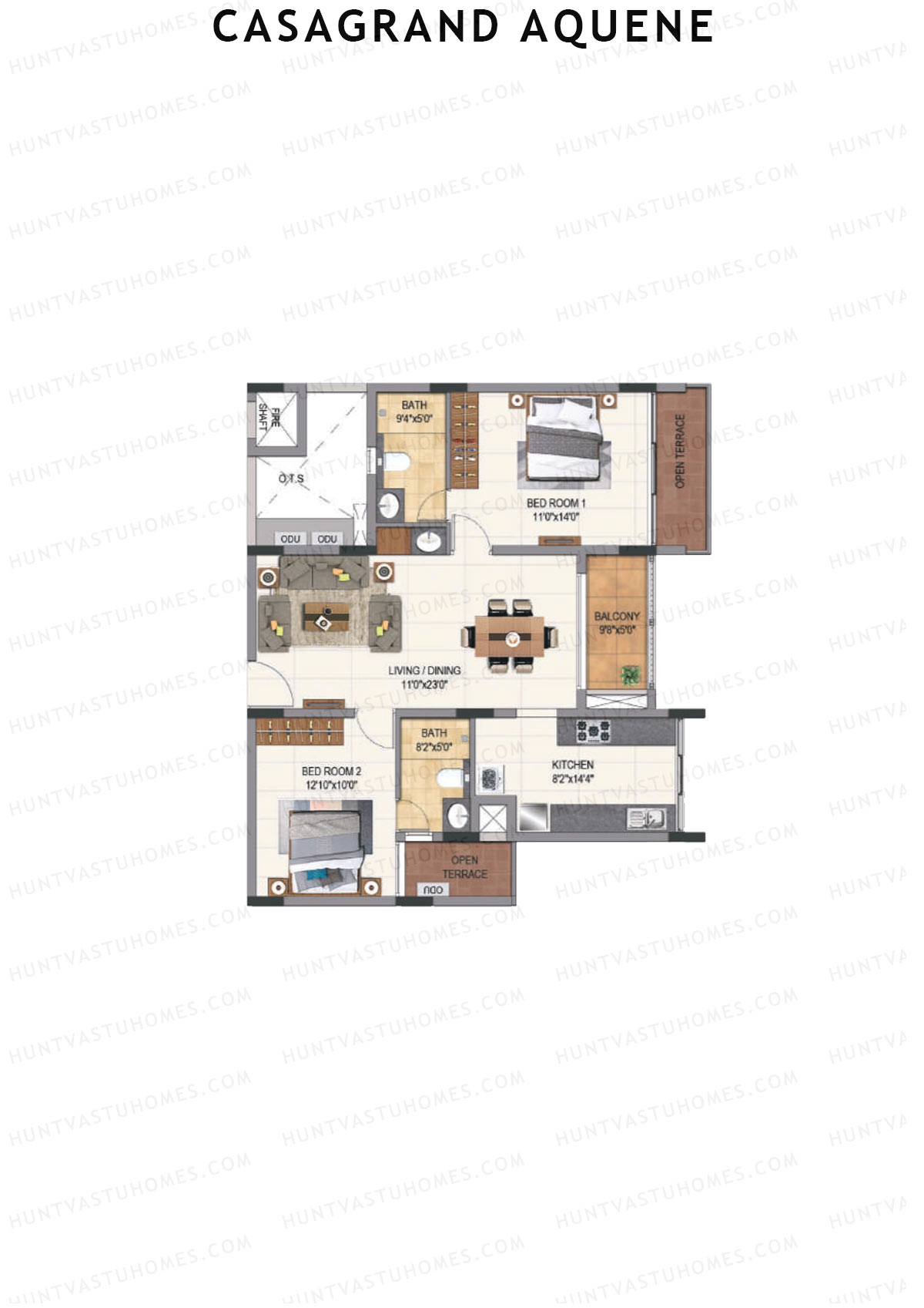 Casagrand Aquene Tower 1 Unit C7 Floor Plan