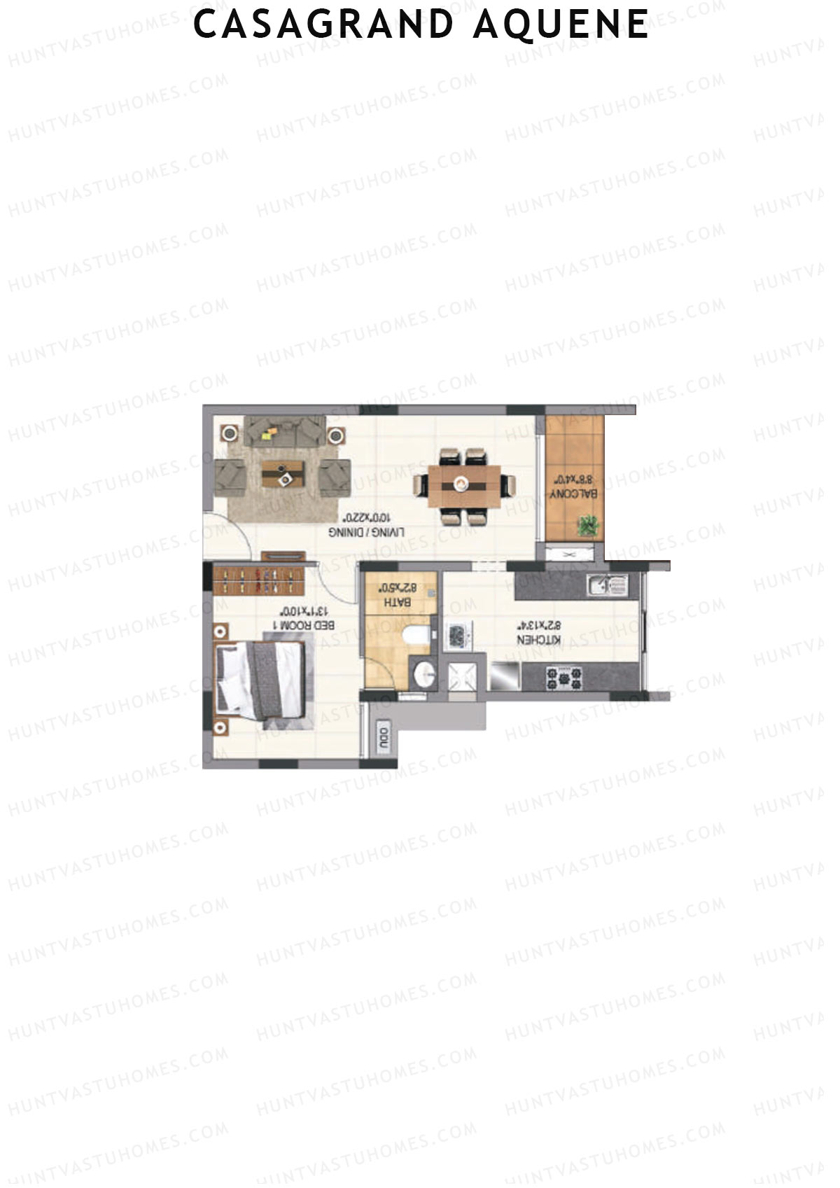 Casagrand Aquene Tower 2 Unit E4 Floor Plan