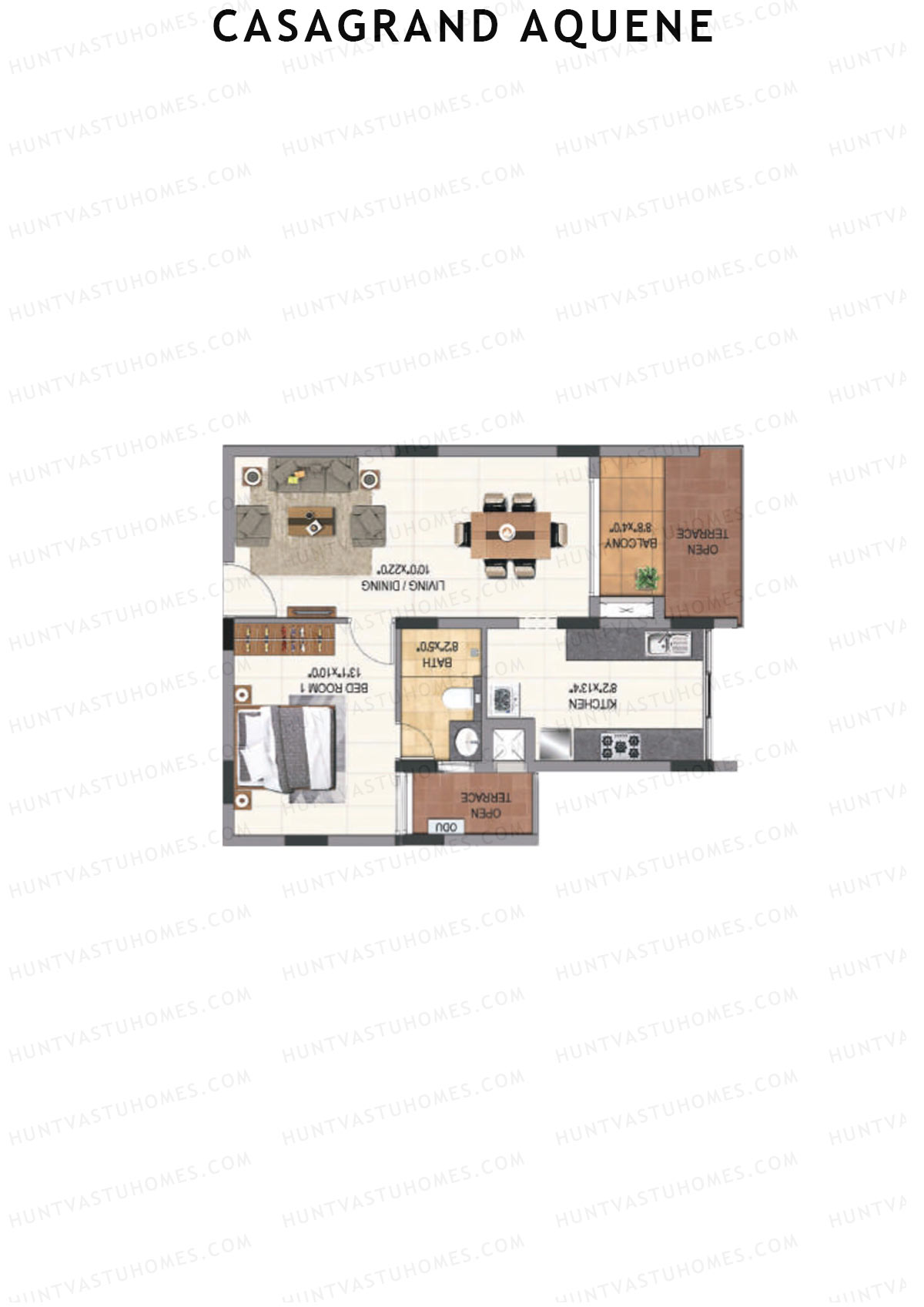 Casagrand Aquene Tower 2 Unit E4 Floor Plan
