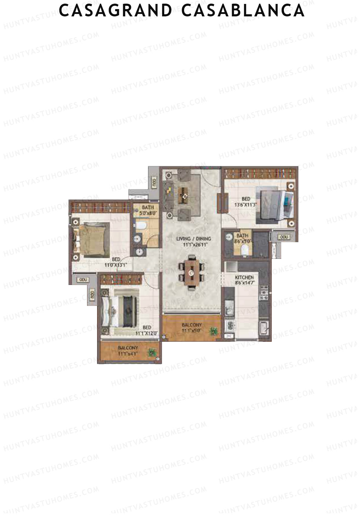 Casagrand Casablanca Tower 1 Unit 13 Floor Plan