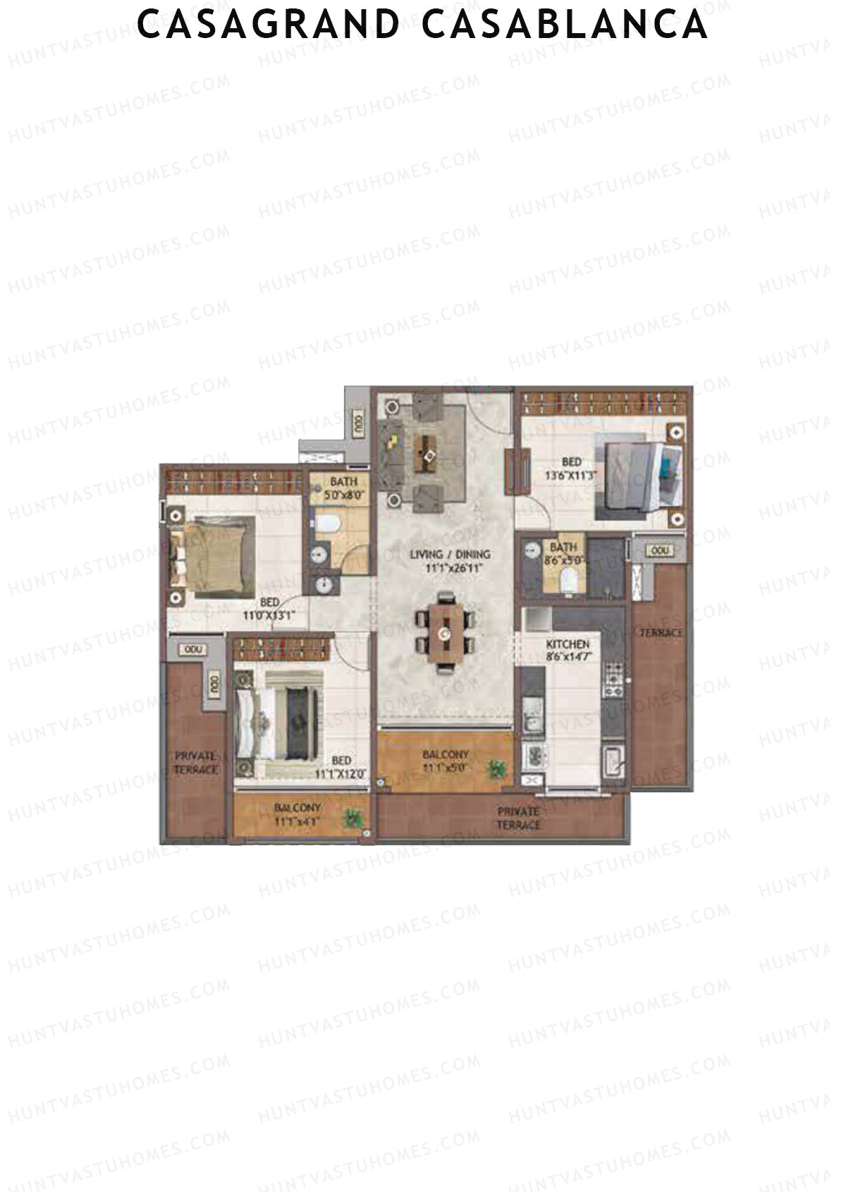 Casagrand Casablanca Tower 1 Unit 13 Floor Plan
