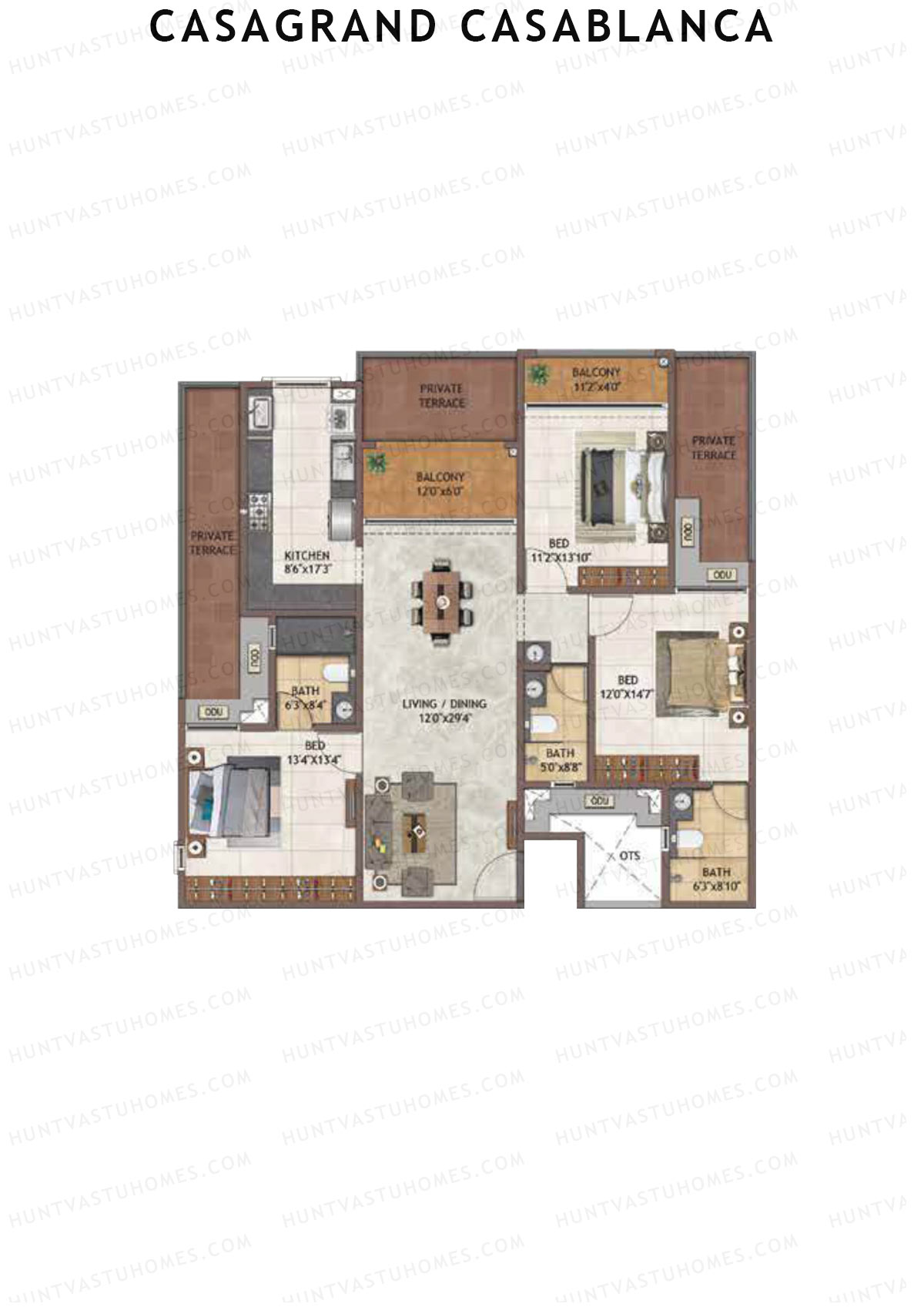 Casagrand Casablanca Tower 1 Unit 1 Floor Plan