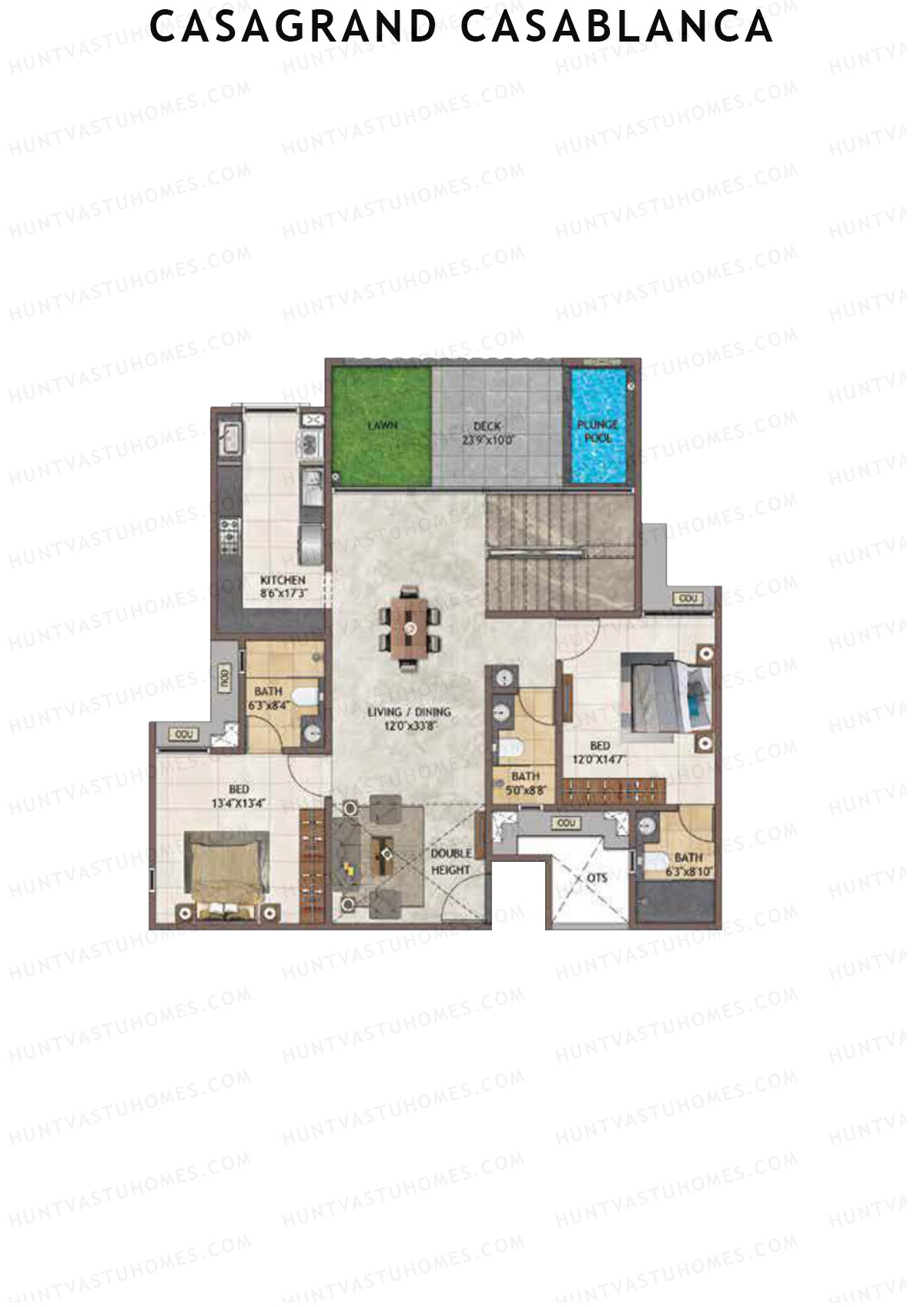 Casagrand Casablanca Tower 1 Unit 1 (Penthouse) Floor Plan