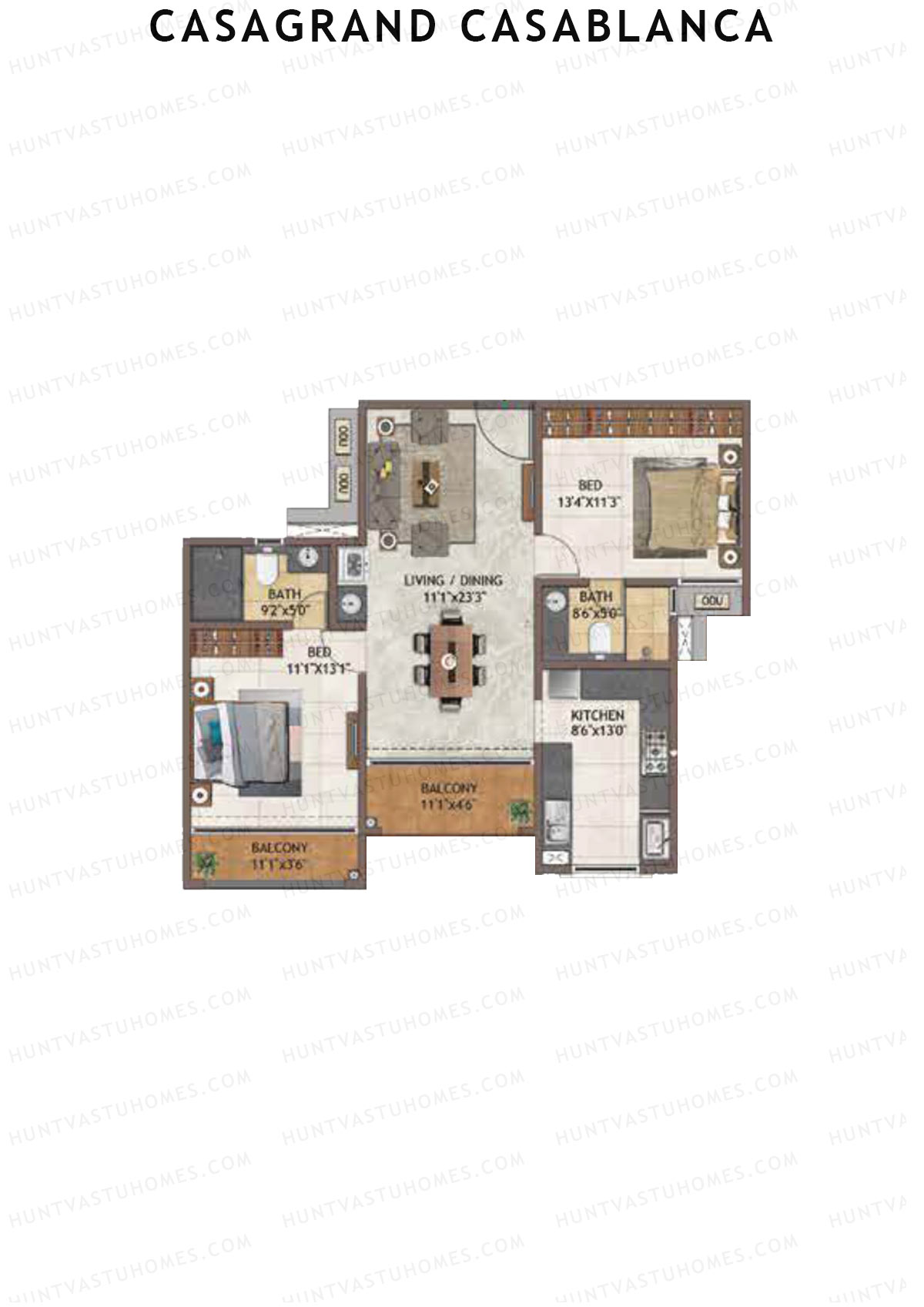 Casagrand Casablanca Tower 1 Unit 8 Floor Plan