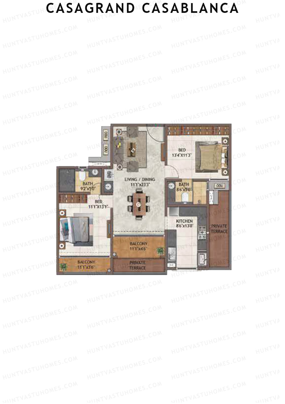 Casagrand Casablanca Tower 1 Unit 8 Floor Plan