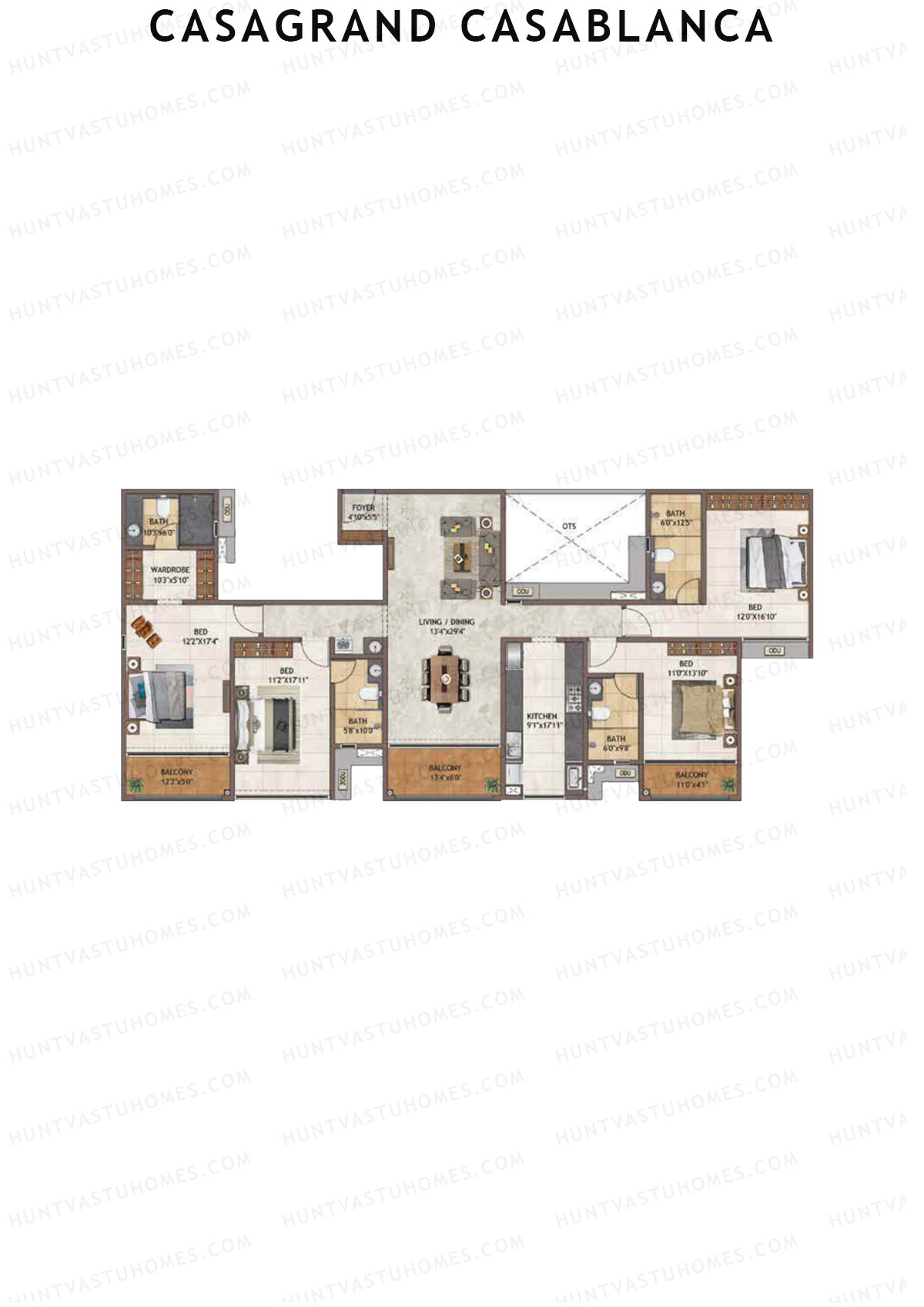 Casagrand Casablanca Tower 3 Unit 2 Floor Plan