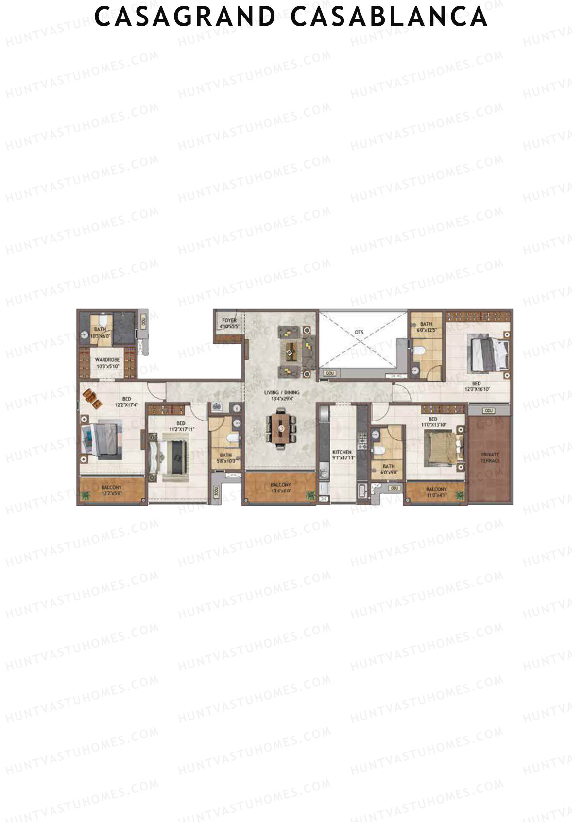 Casagrand Casablanca Tower 3 Unit 2 Floor Plan
