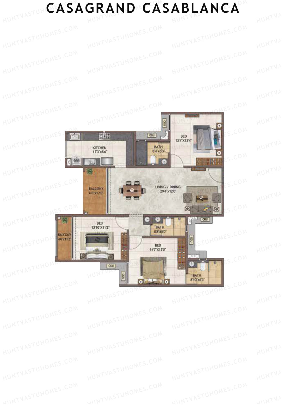 Casagrand Casablanca Tower 4 Unit 12 Floor Plan