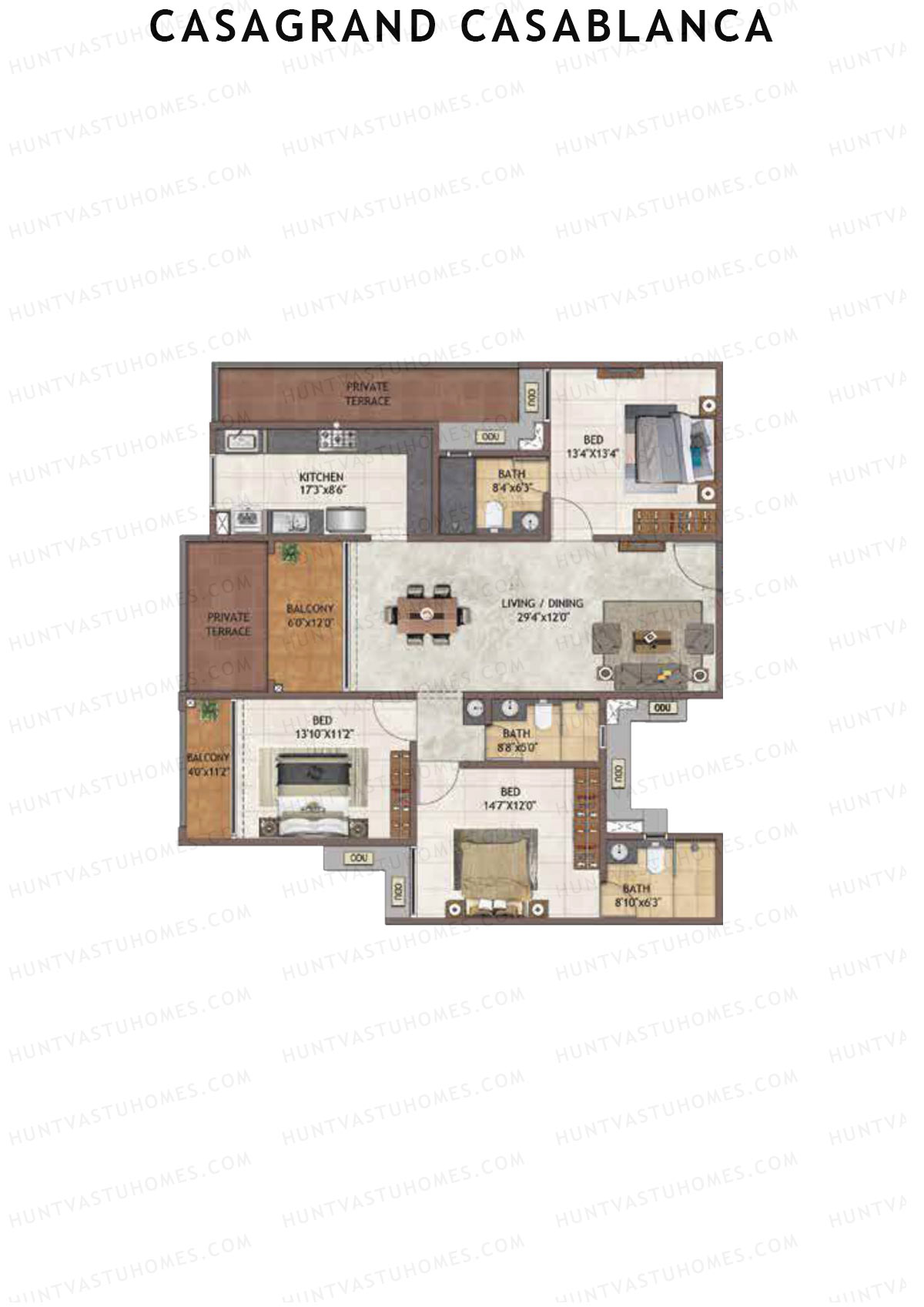Casagrand Casablanca Tower 4 Unit 12 Floor Plan