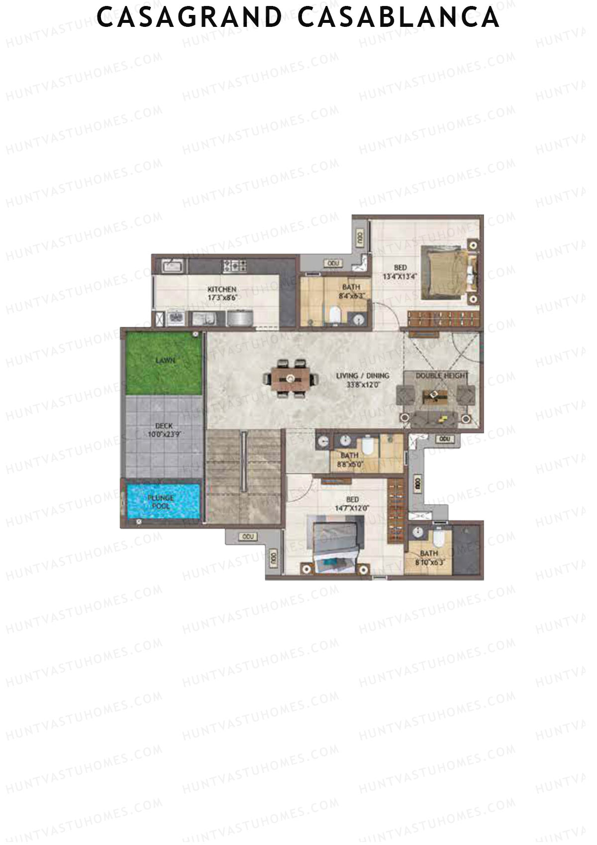 Casagrand Casablanca Tower 4 Unit 12 (Penthouse) Floor Plan