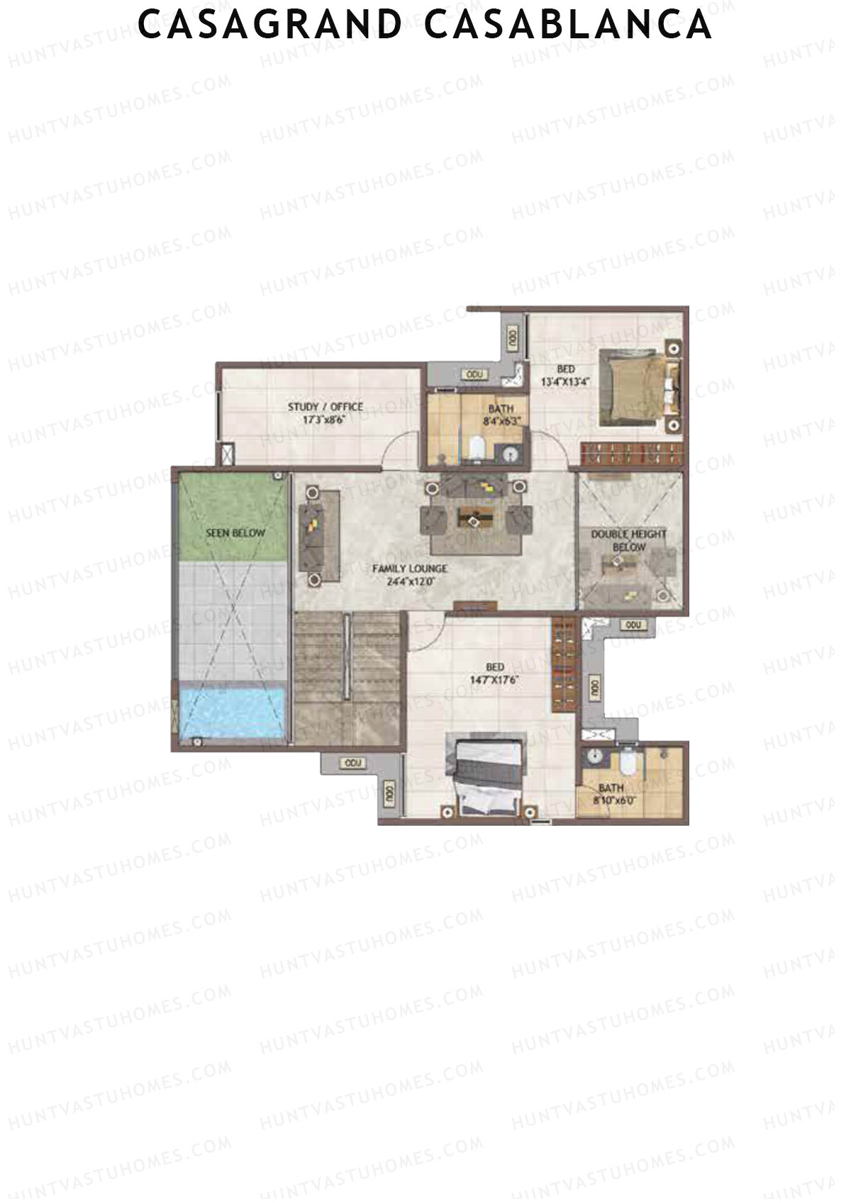 Casagrand Casablanca Tower 4 Unit 12 (Penthouse) Floor Plan