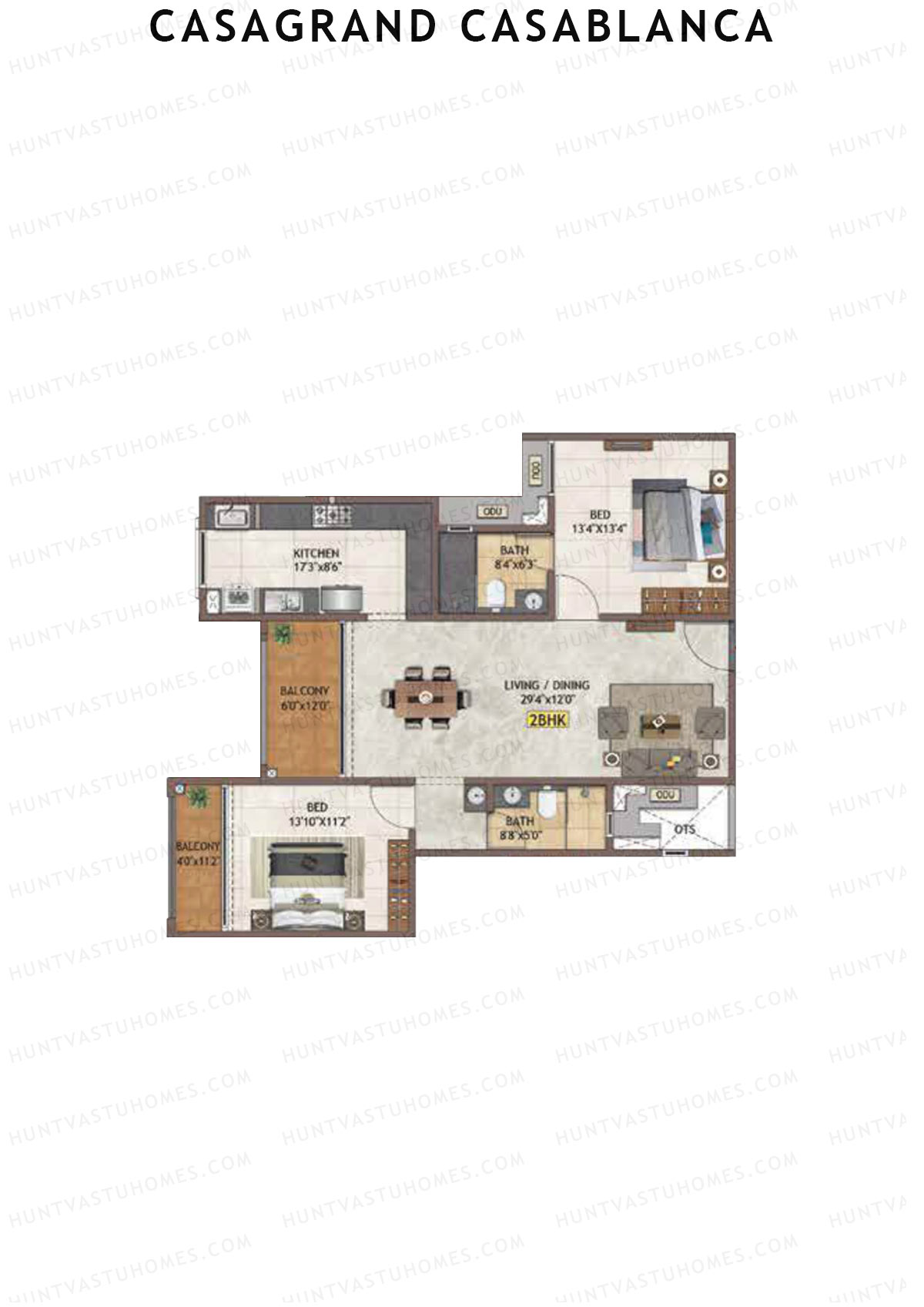 Casagrand Casablanca Tower 4 Unit 1 Floor Plan