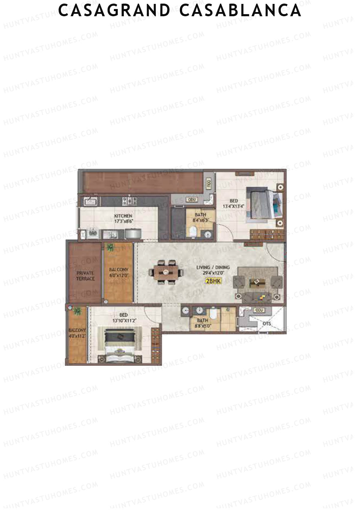 Casagrand Casablanca Tower 4 Unit 1 Floor Plan
