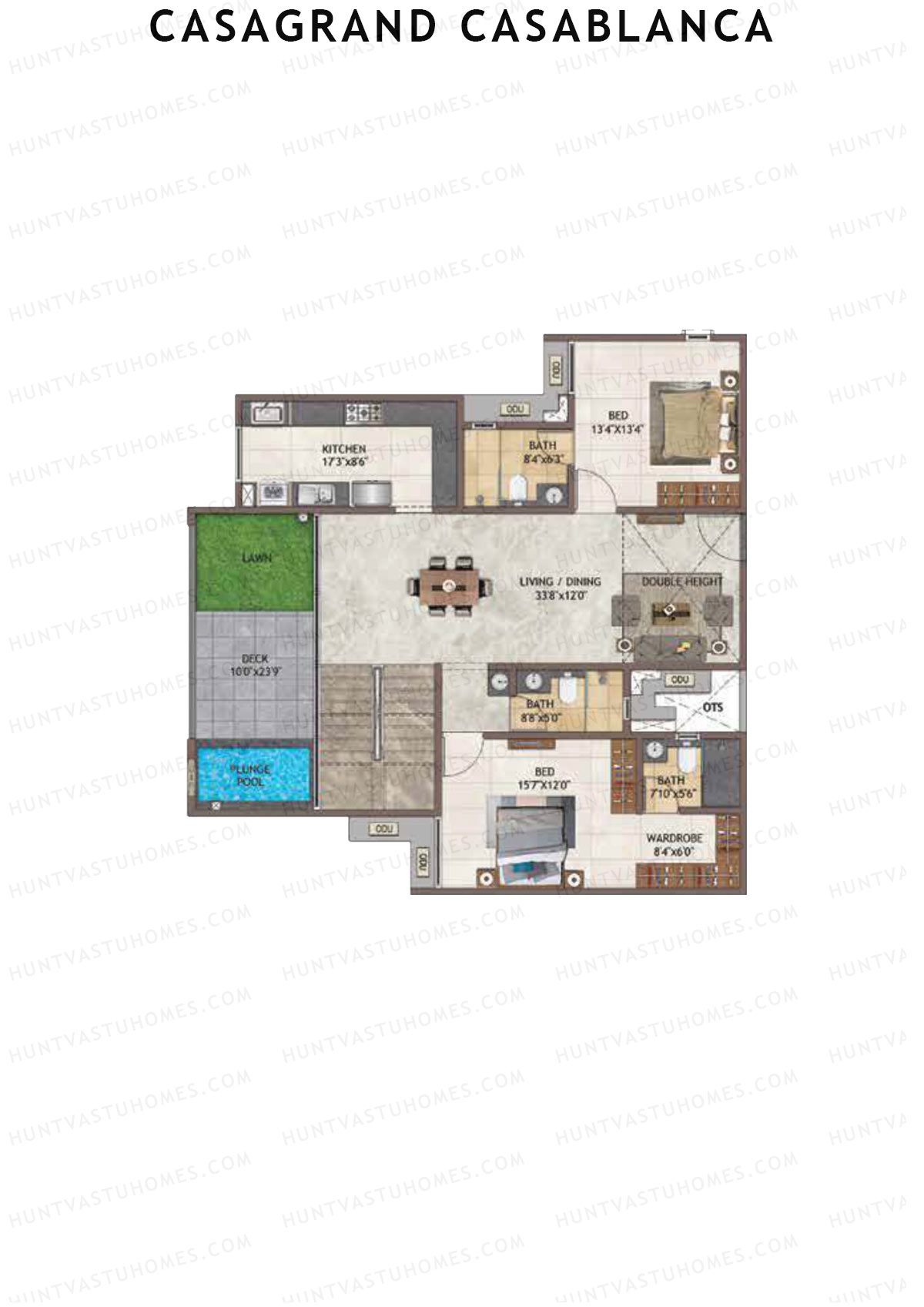 Casagrand Casablanca Tower 4 Unit 1 (Penthouse) Floor Plan