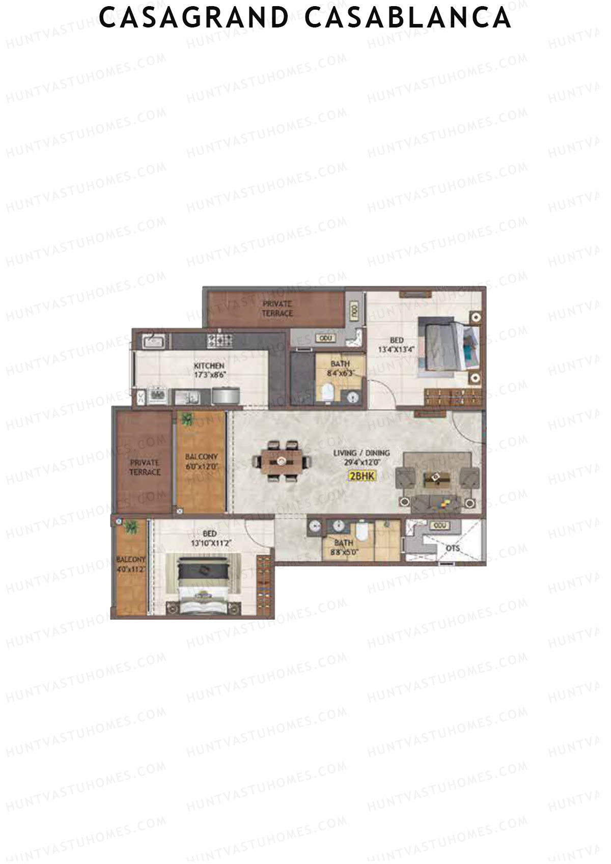 Casagrand Casablanca Tower 4 Unit 3 Floor Plan