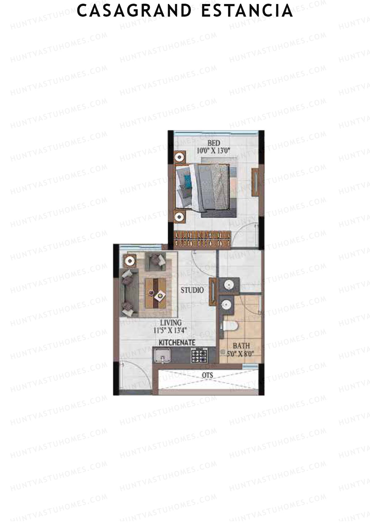 Casagrand Estancia Tower 1 Unit A7A Floor Plan