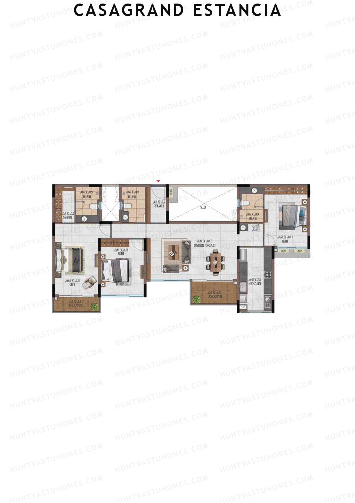 Casagrand Estancia Tower 3 Unit C11 Floor Plan